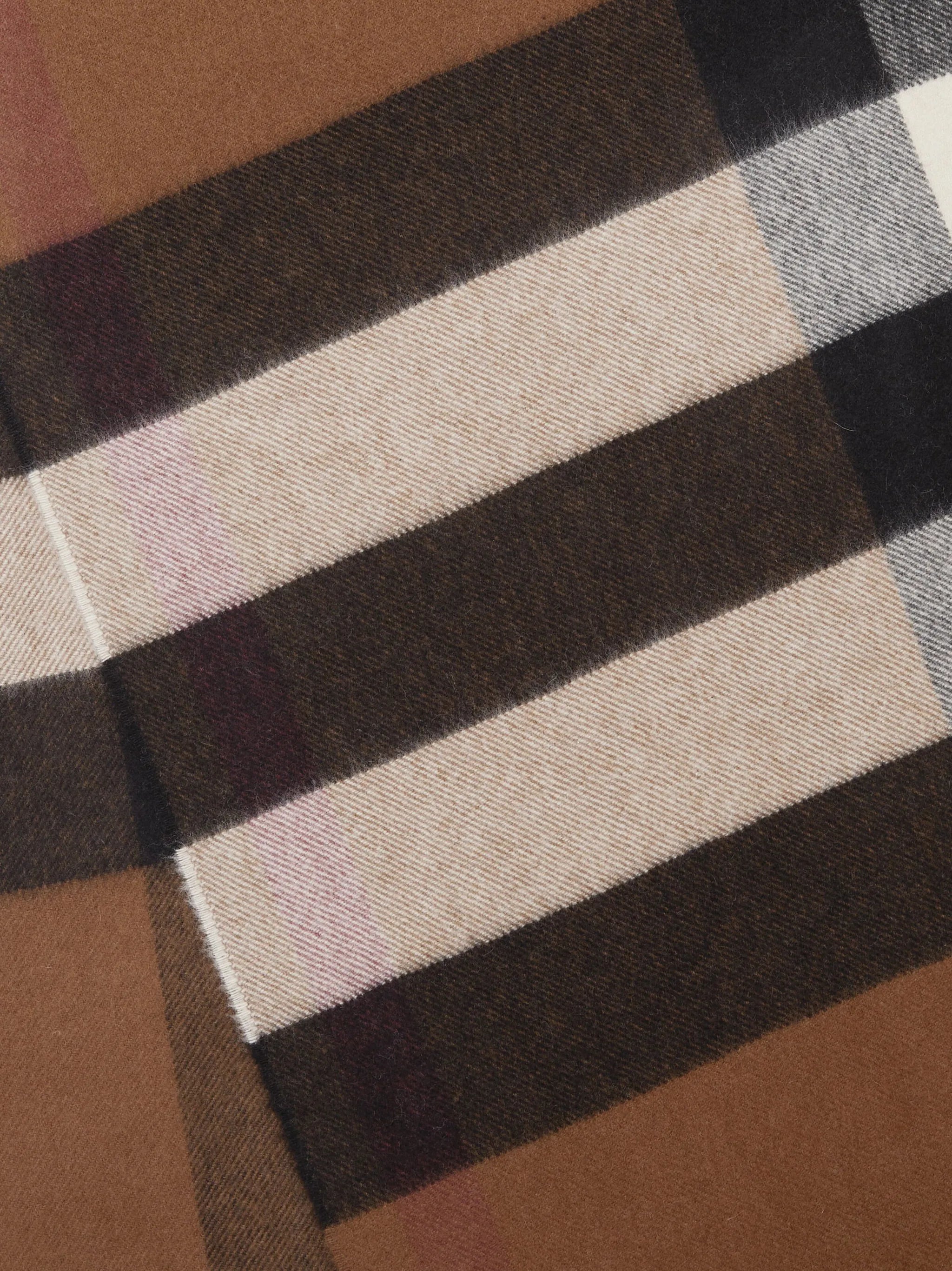 oversized checked cashmere scarf