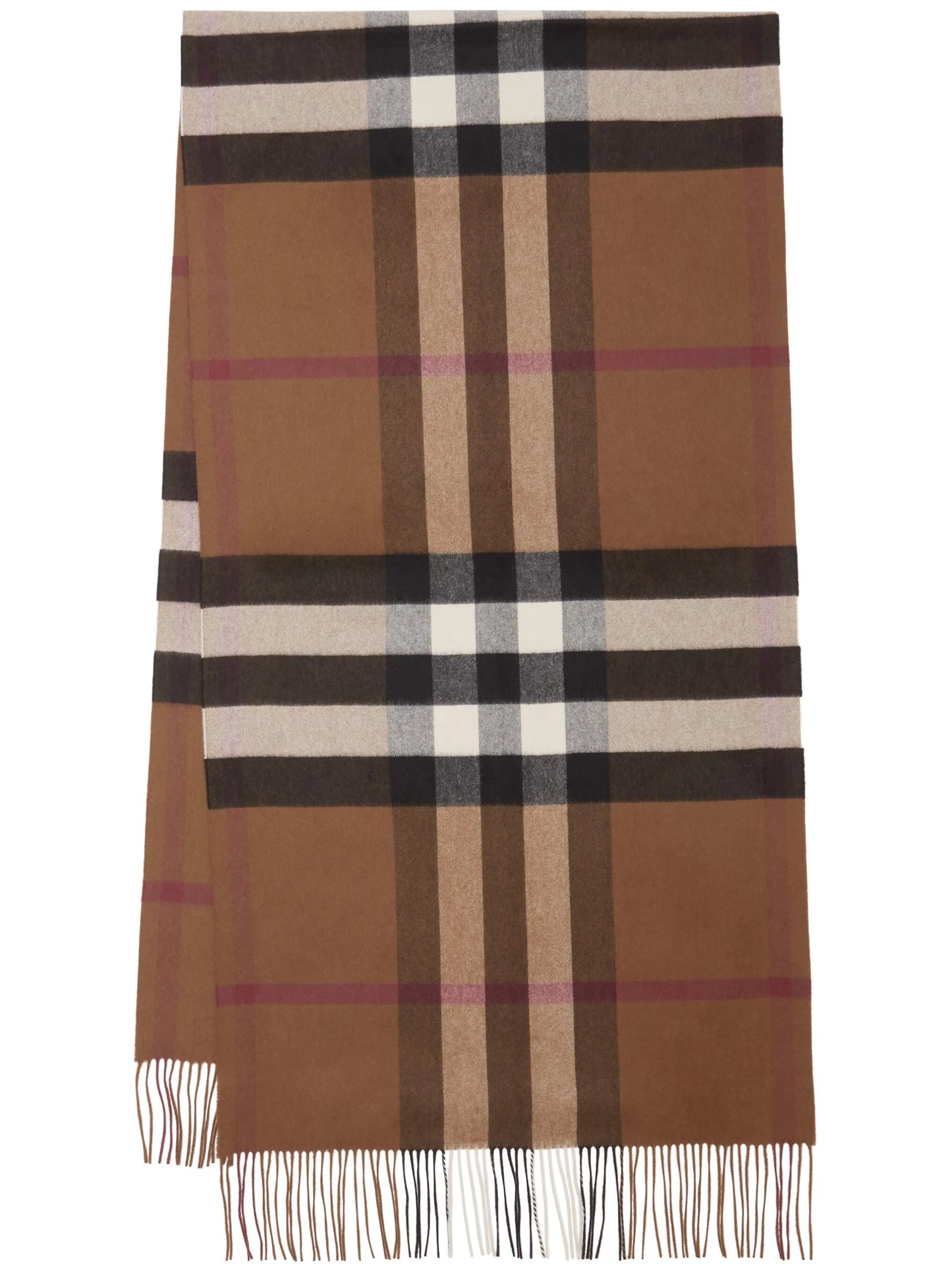 oversized checked cashmere scarf