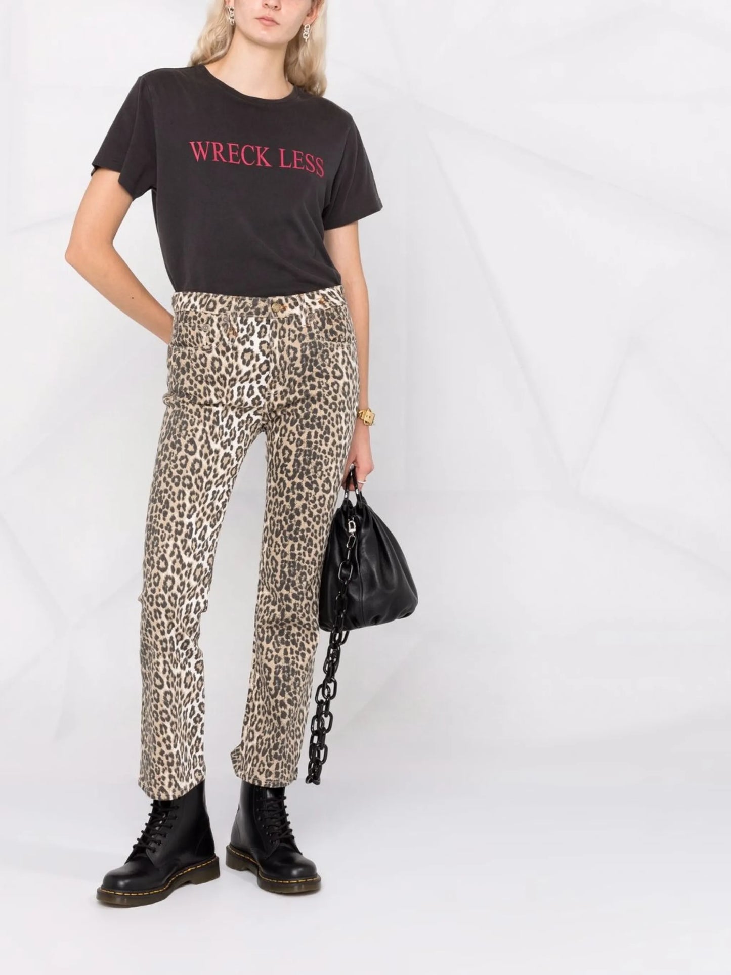 mid-rise flared jeans