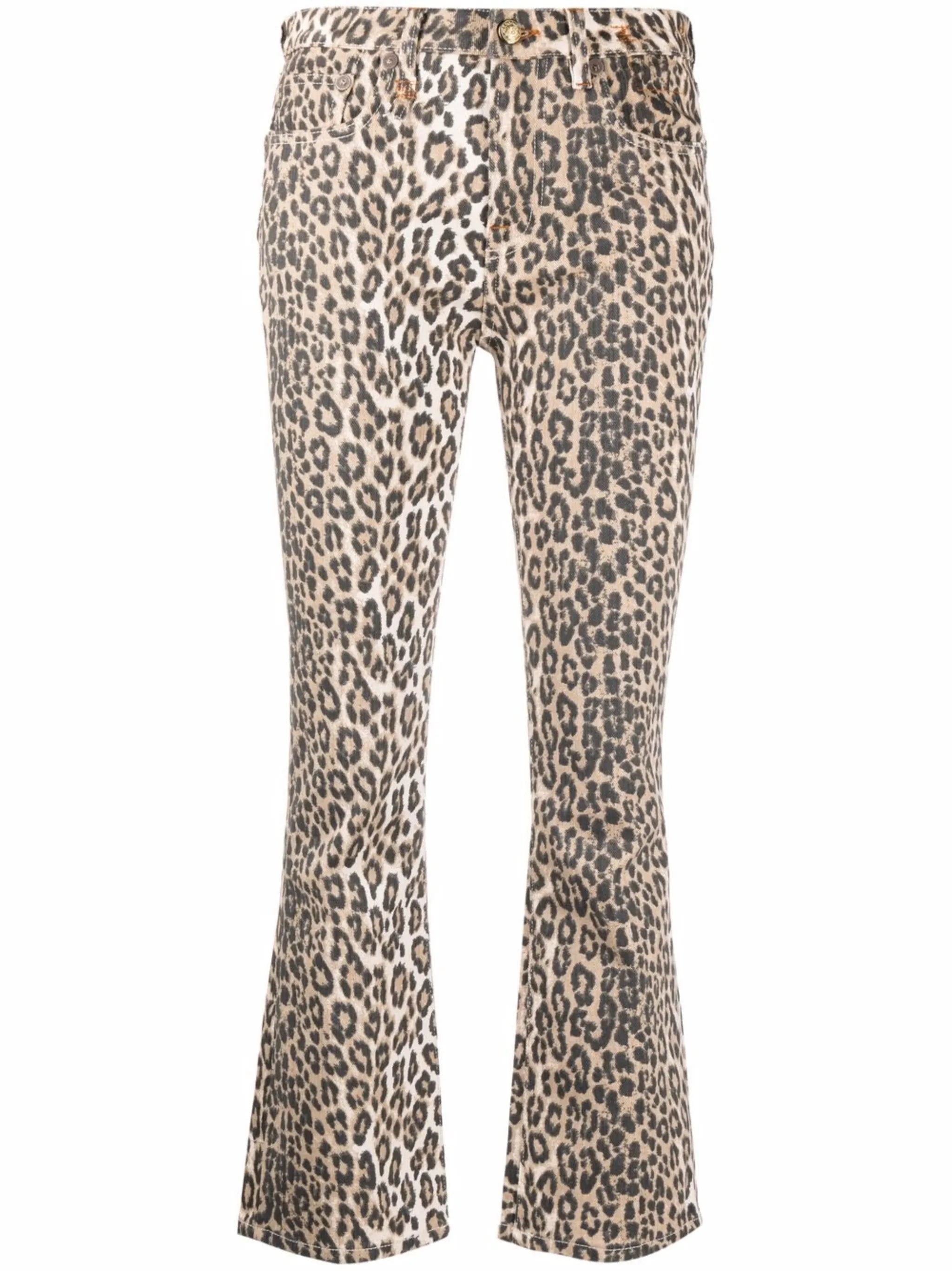 mid-rise flared jeans