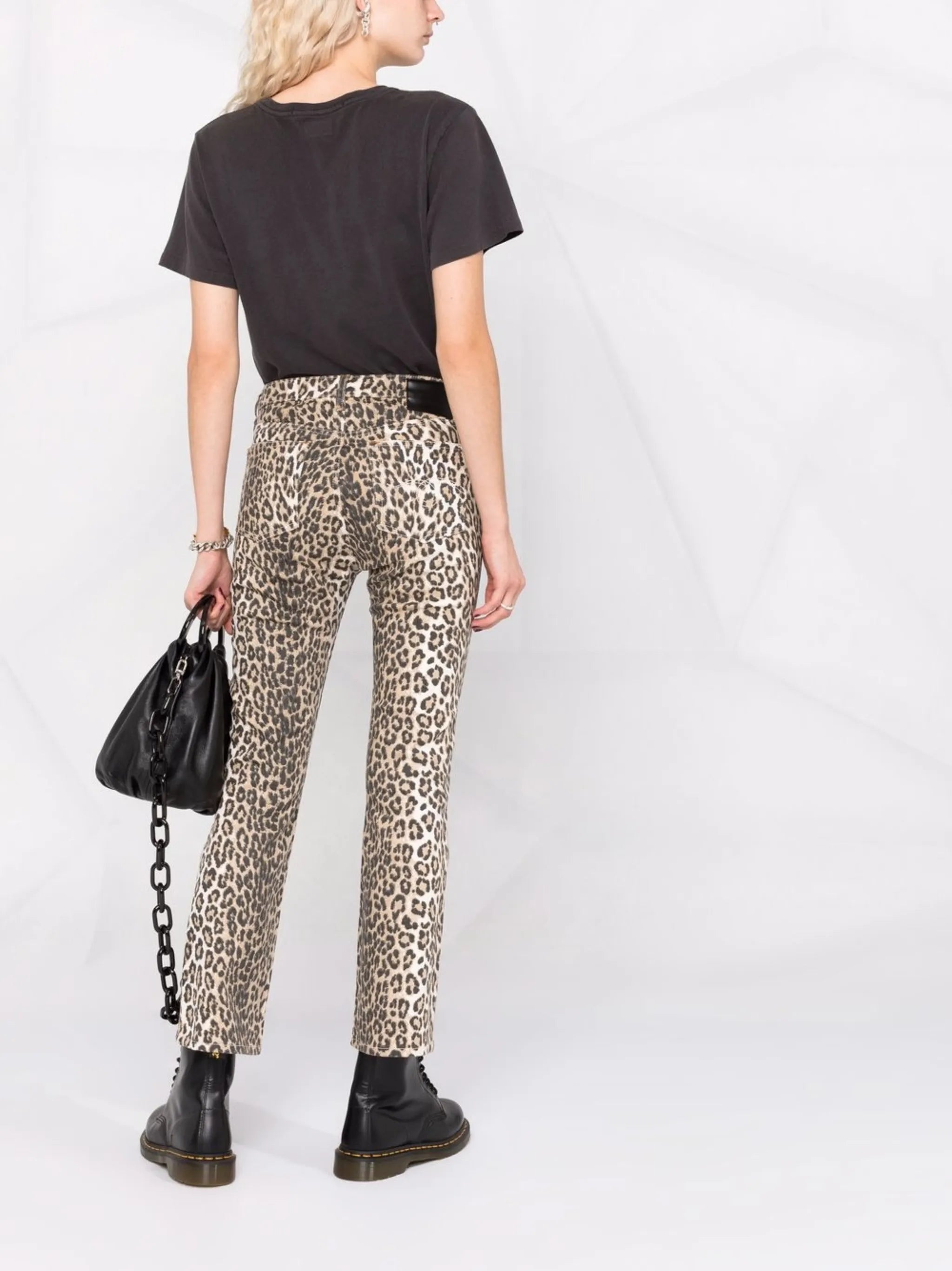 mid-rise flared jeans