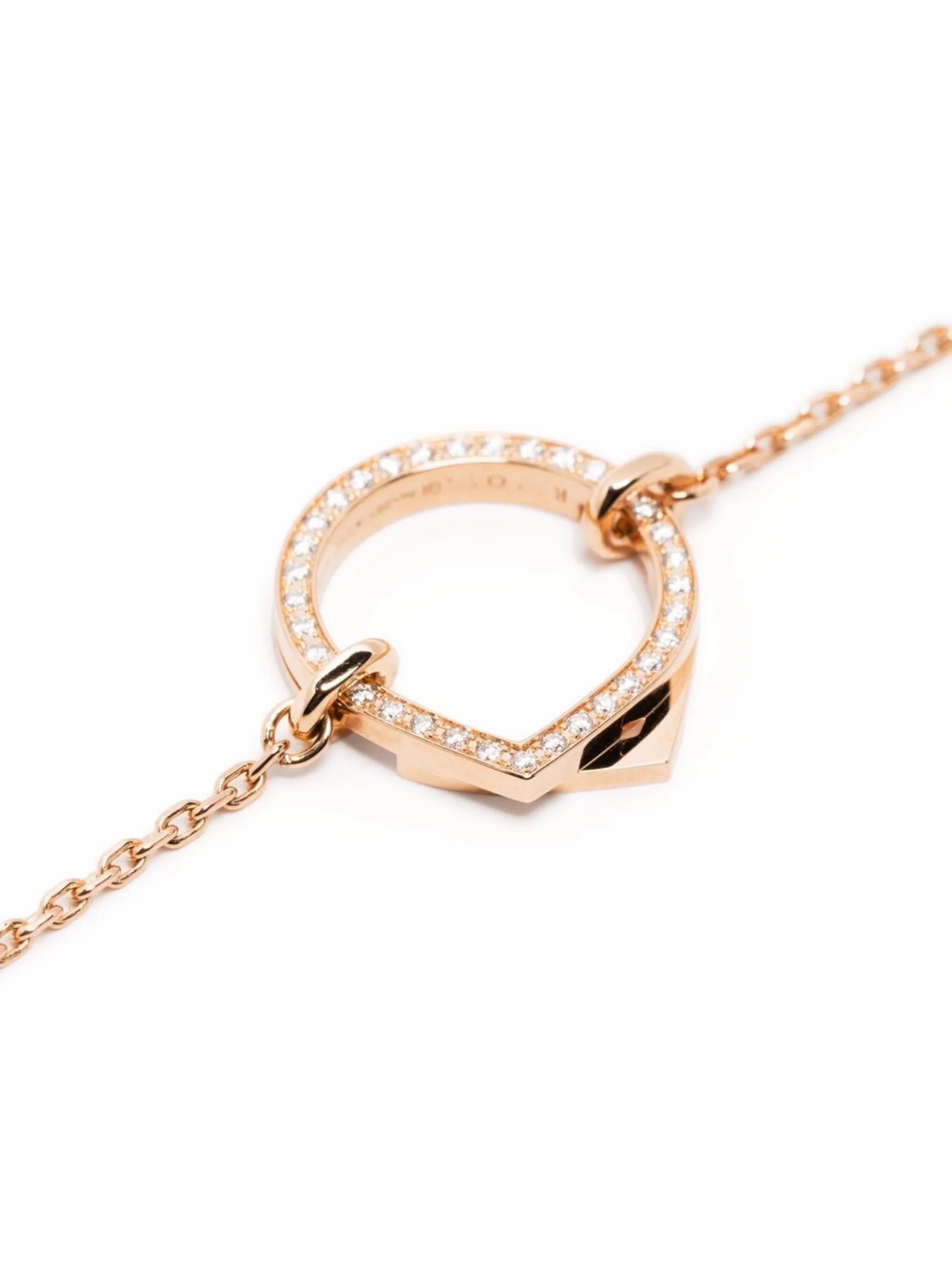 18kt rose gold Antifer diamond bracelet