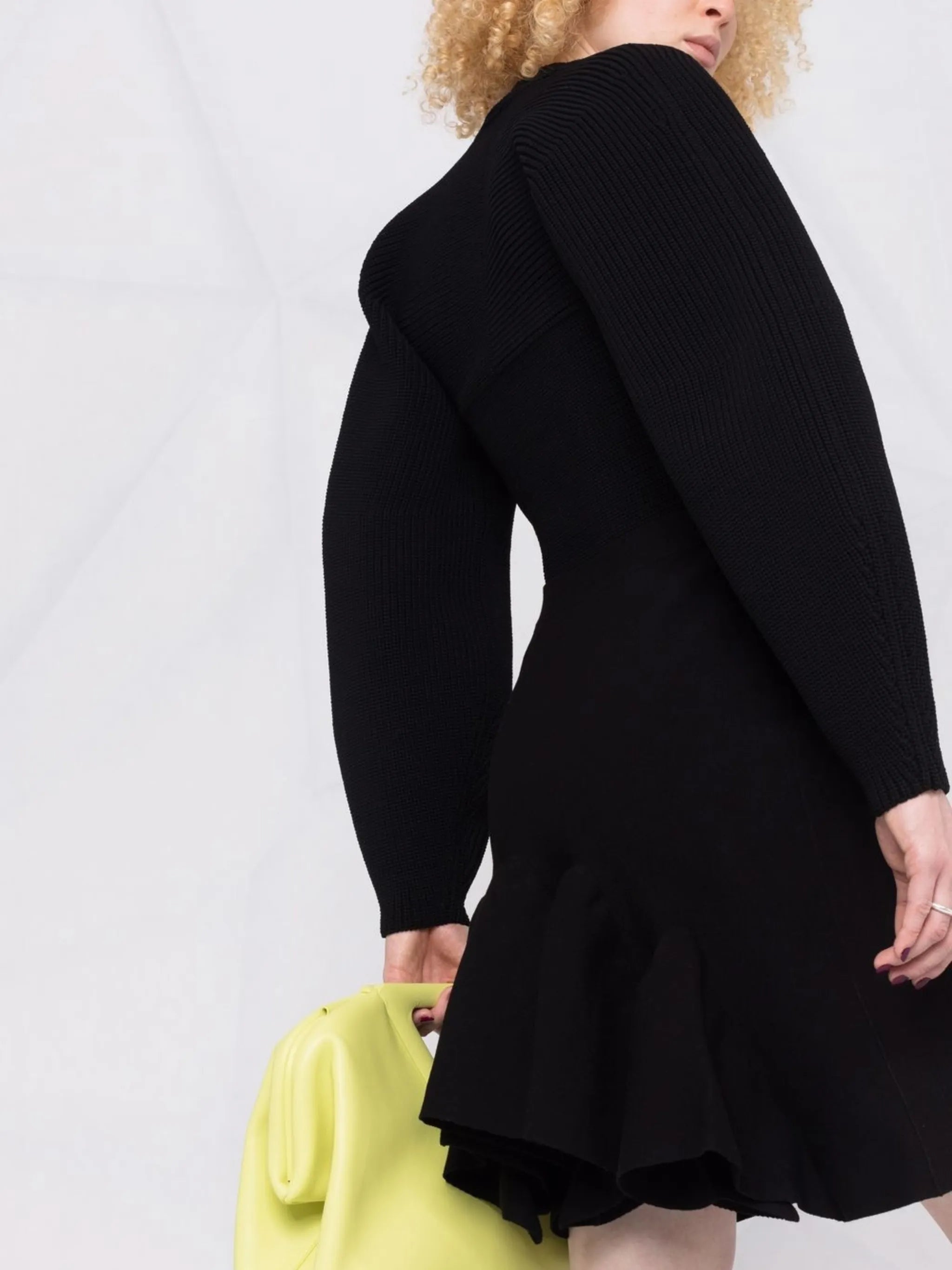 peplum-hem knitted skirt
