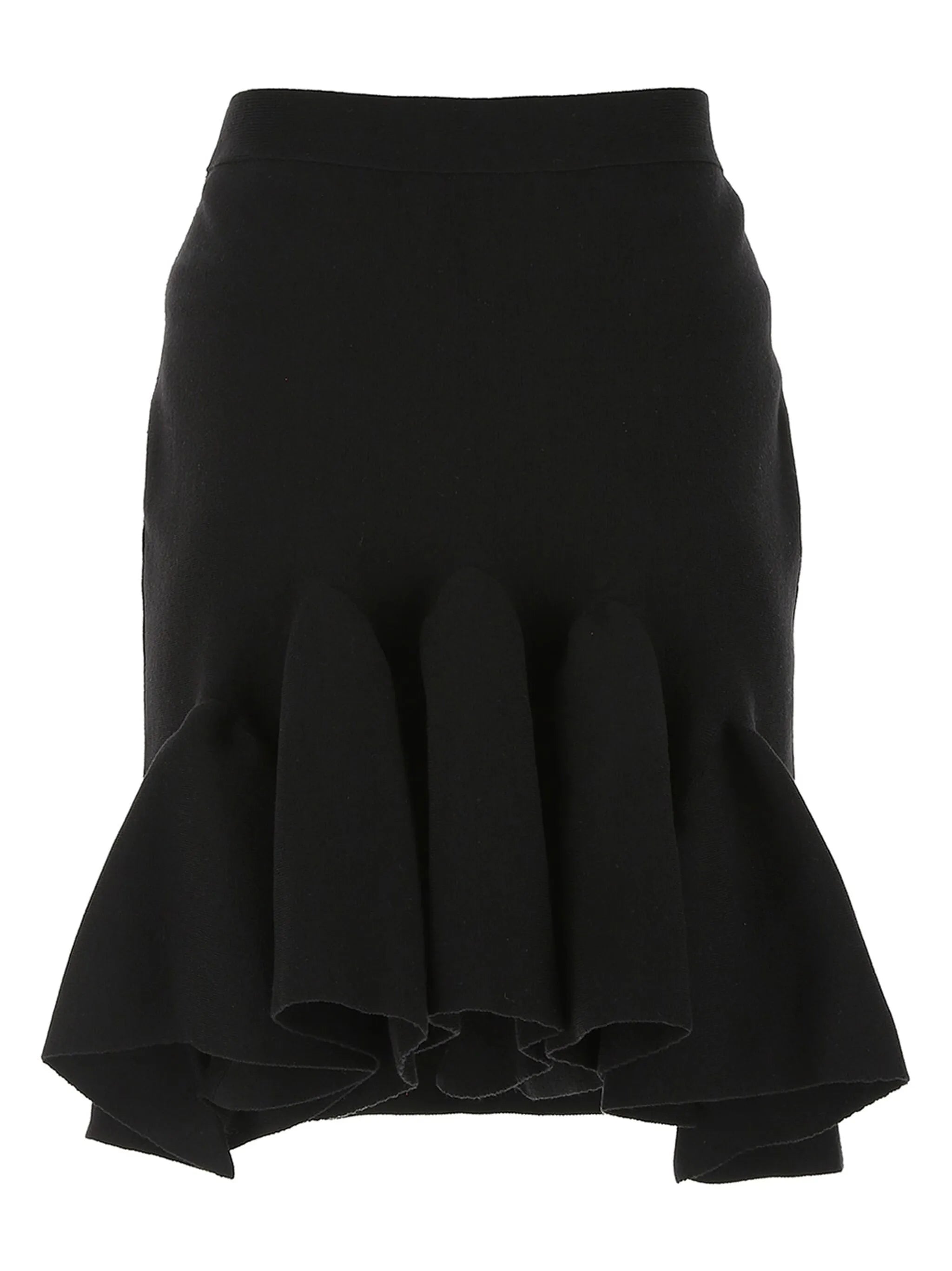 peplum-hem knitted skirt