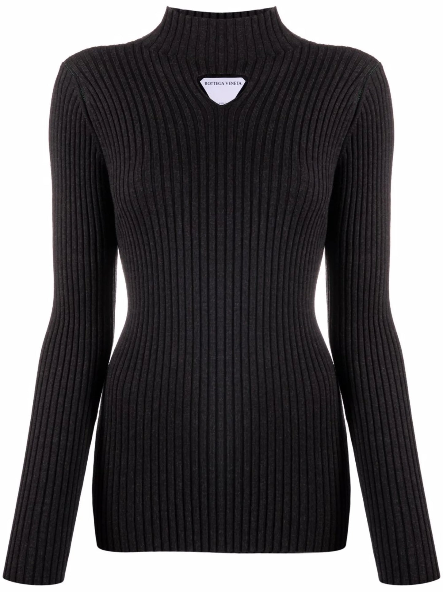 cutout-detail ribbed jumper