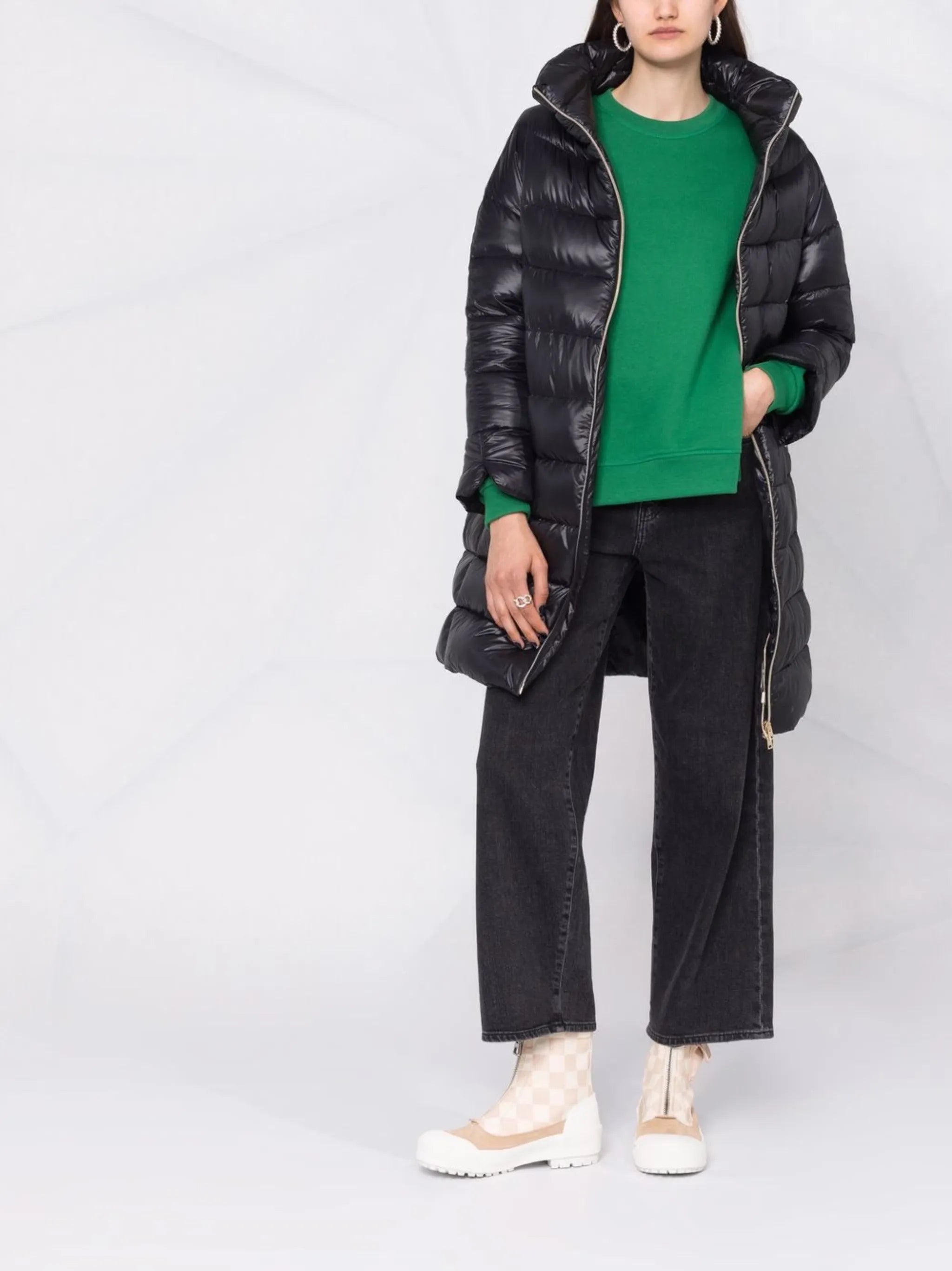 padded zip-up coat