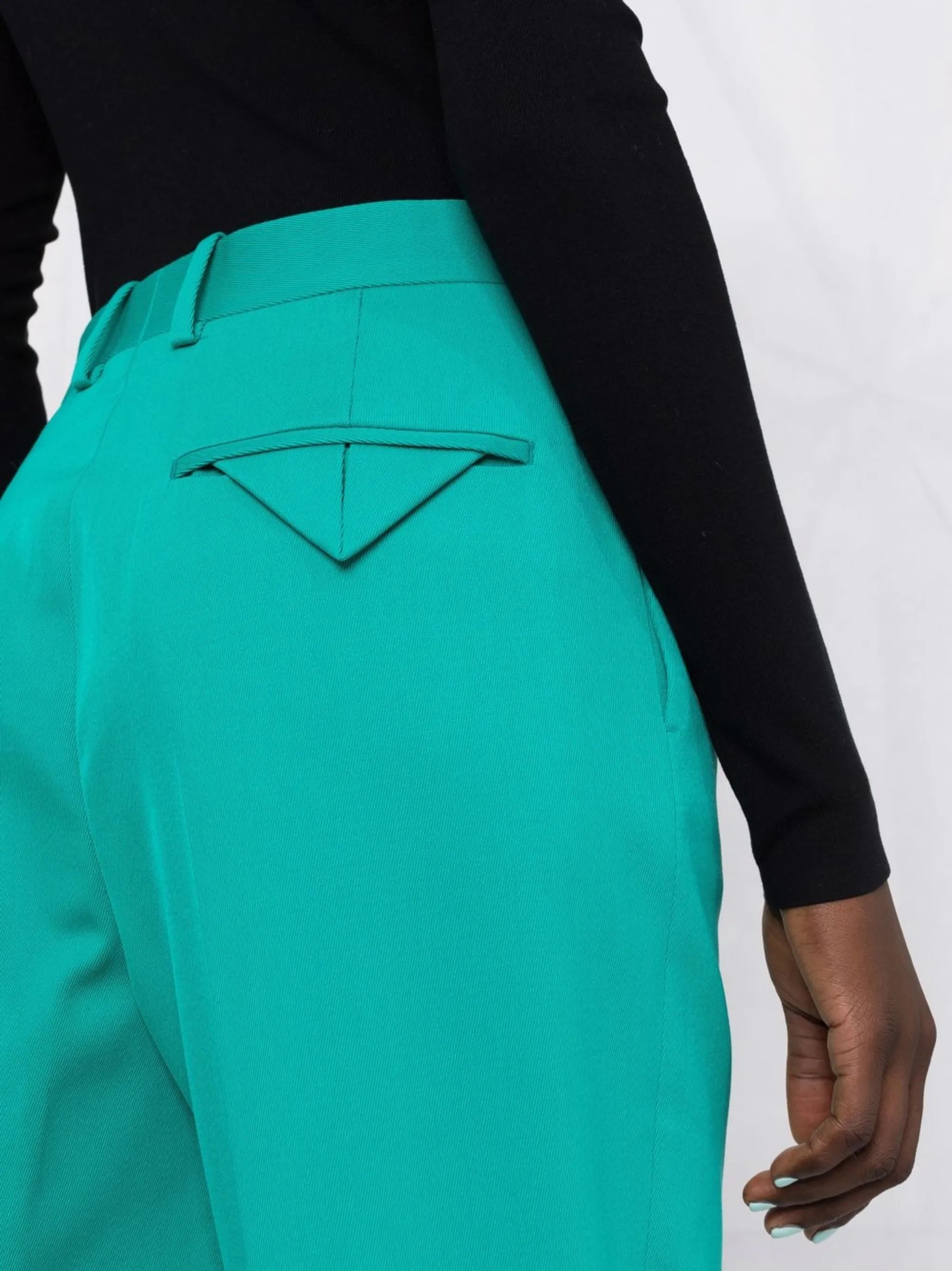 high-waist straight trousers