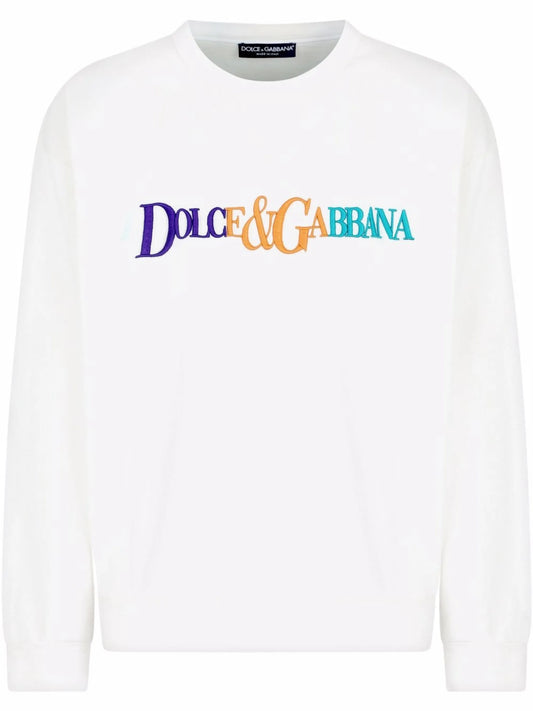 logo-embroidered sweatshirt