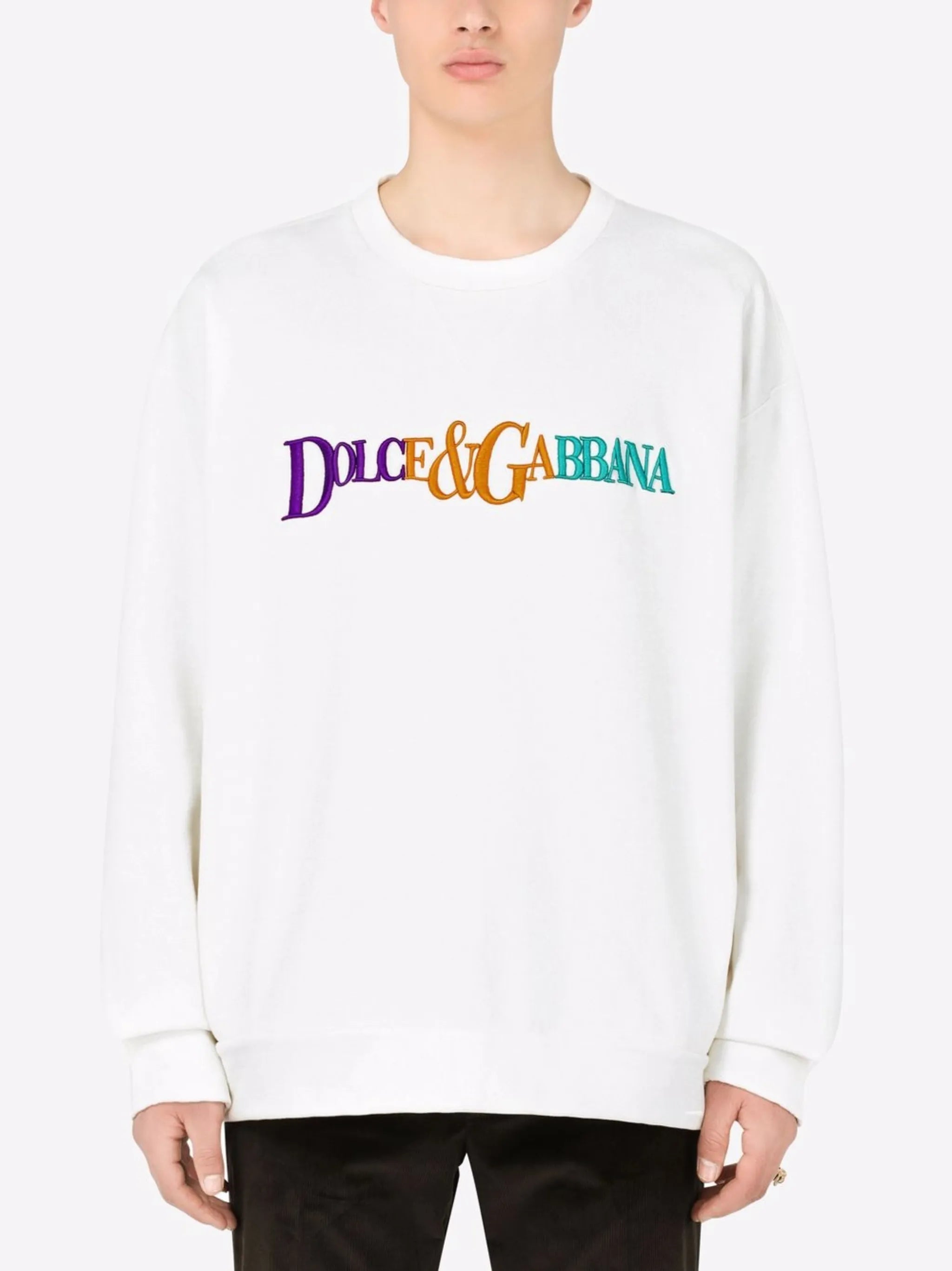 logo-embroidered sweatshirt