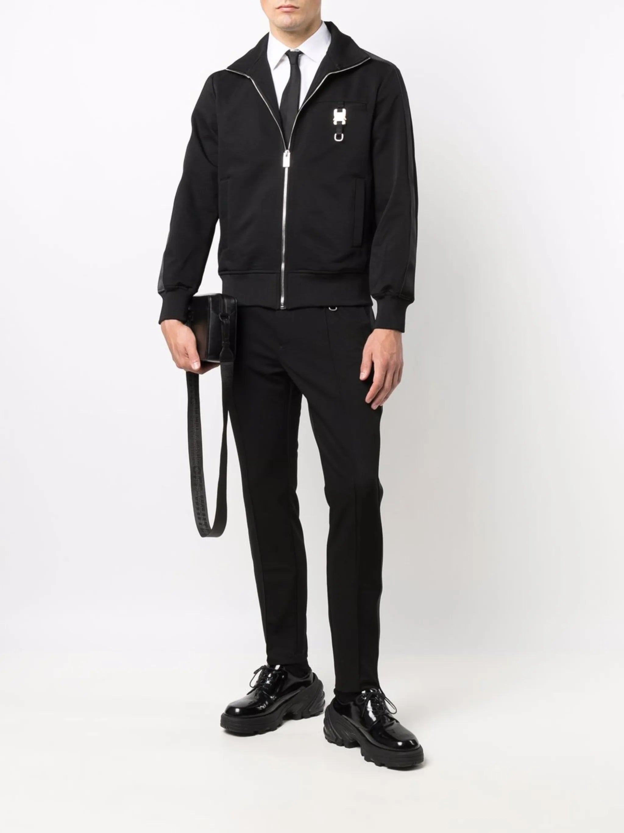 zipped bomber jacket