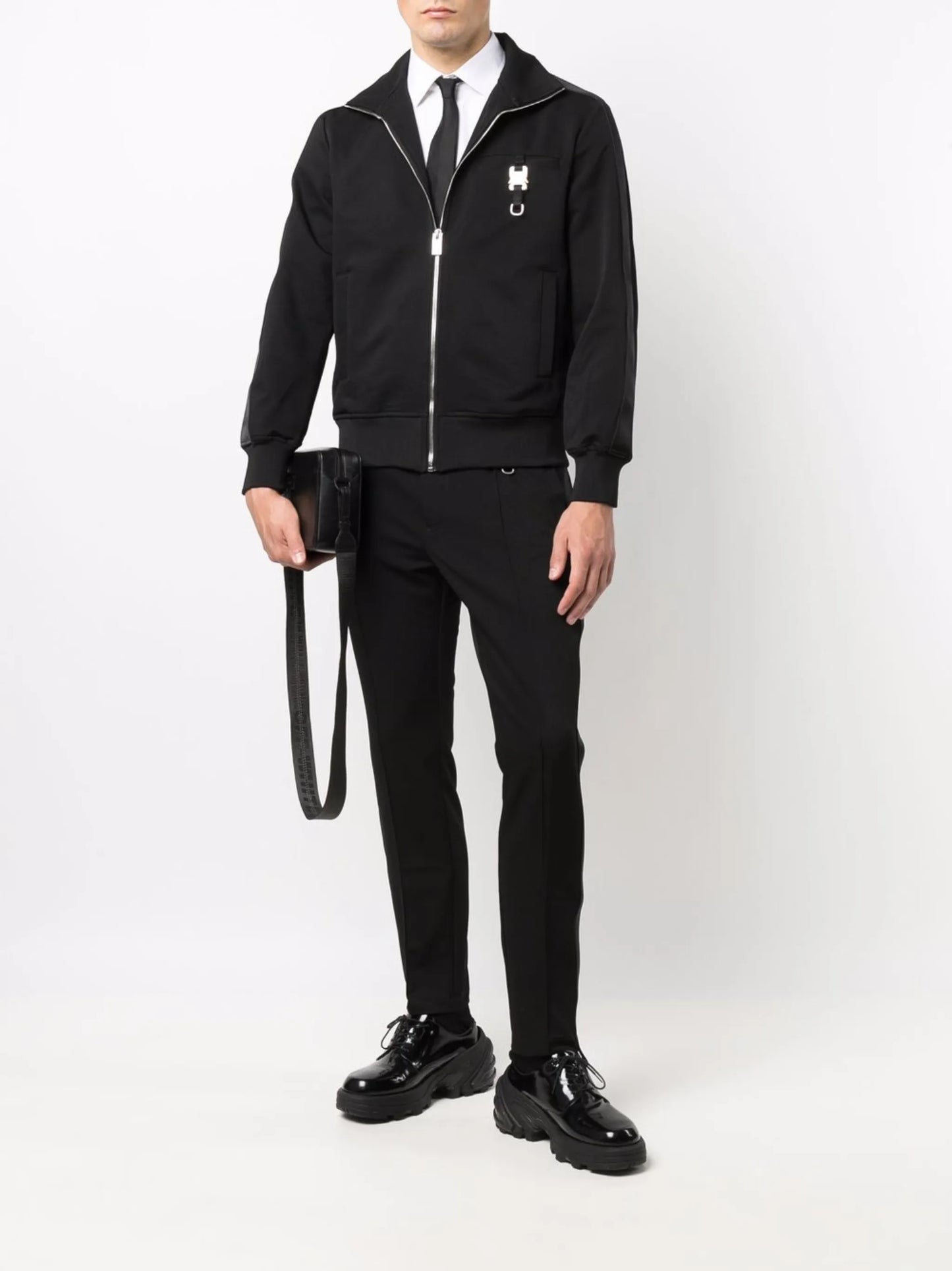 zipped bomber jacket