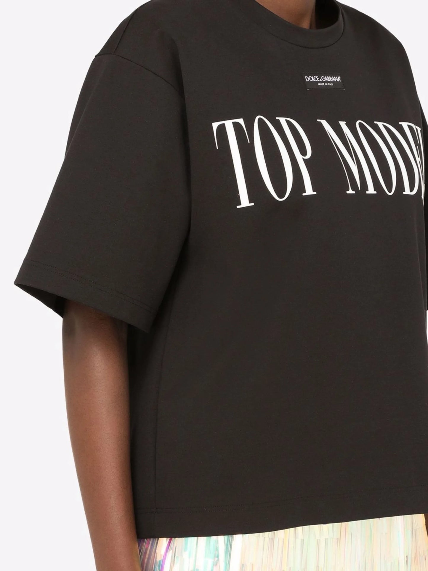 slogan-print T-shirt