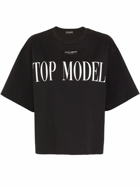 slogan-print T-shirt