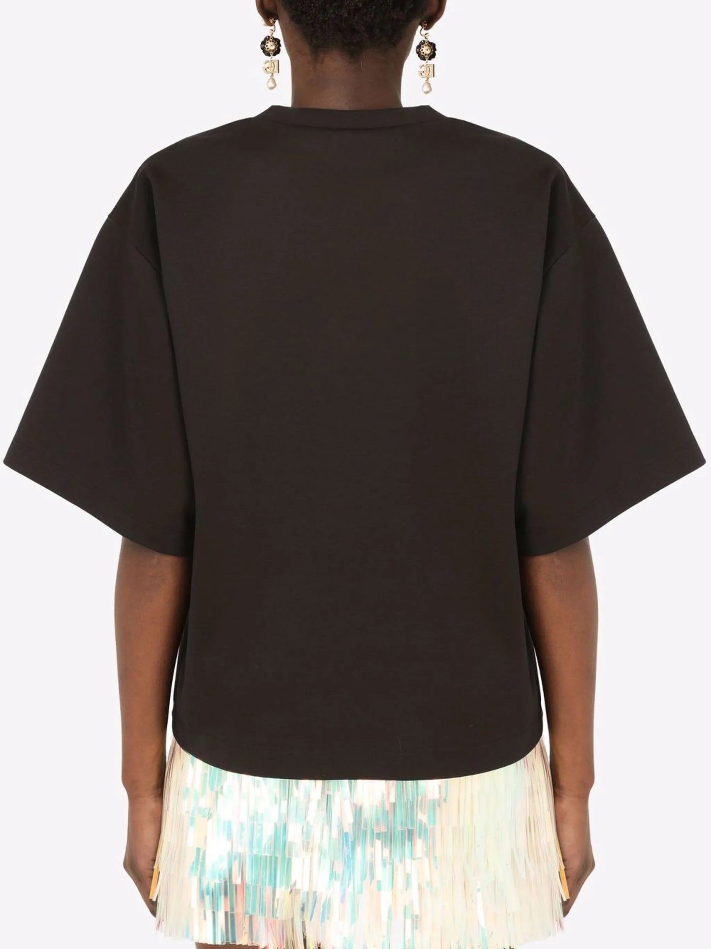 slogan-print T-shirt