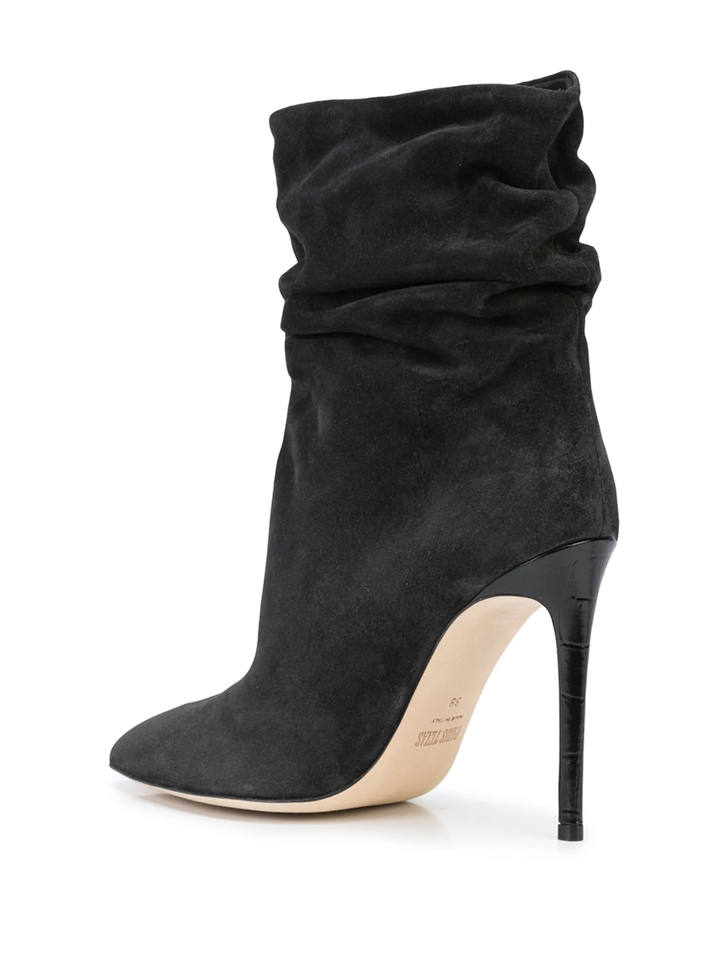 Slouchy pointed-toe ankle boots