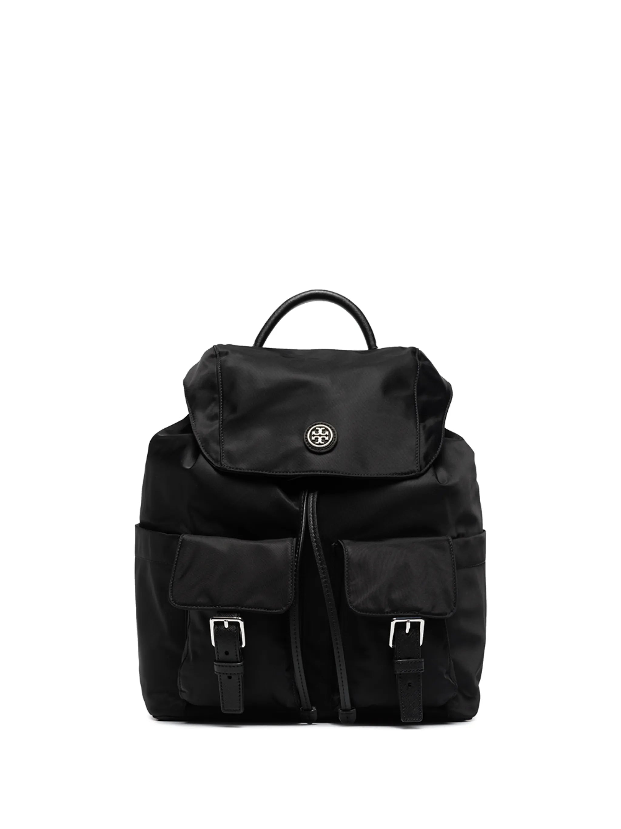 recycled nylon flap backpack
