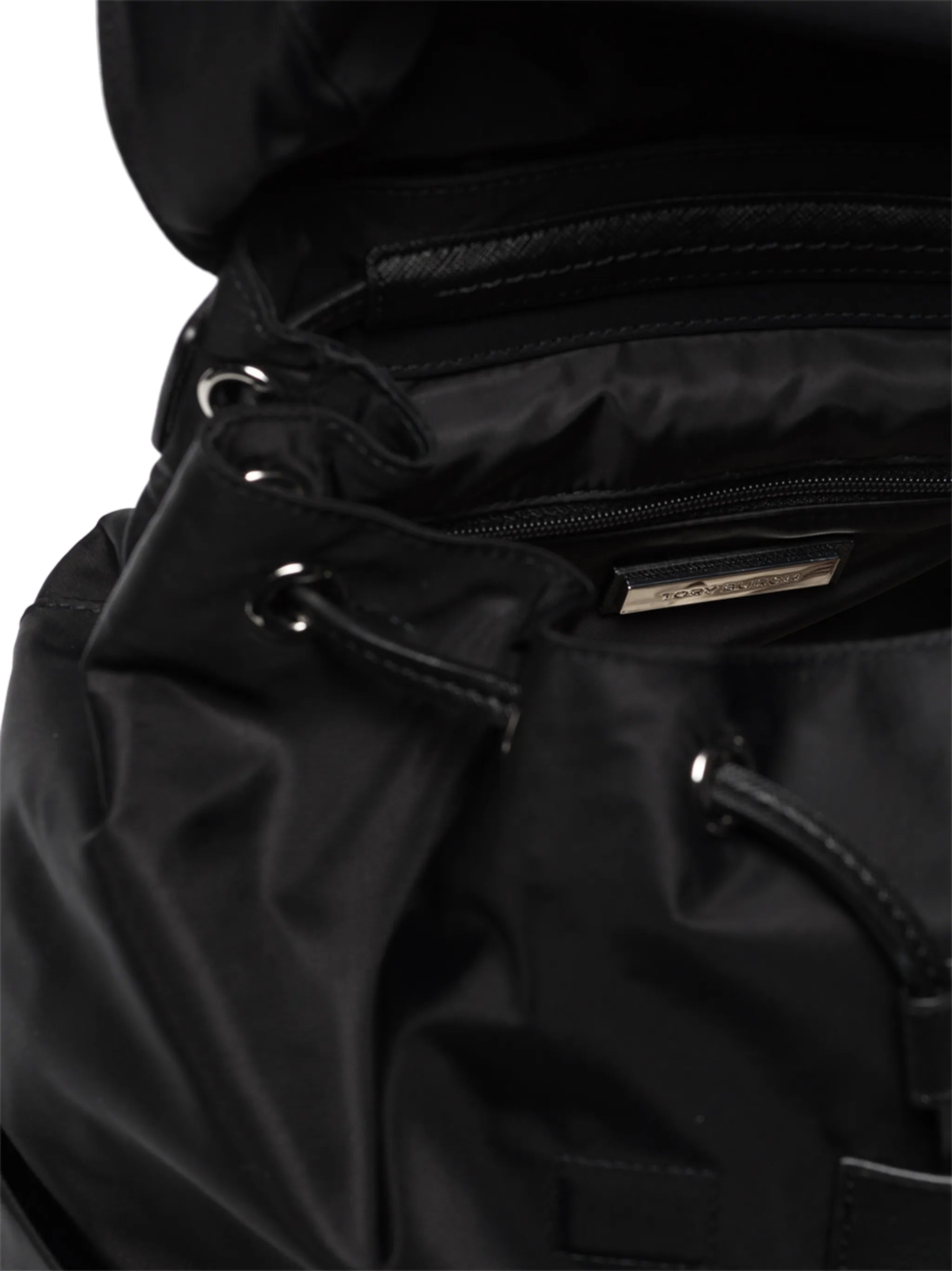 recycled nylon flap backpack