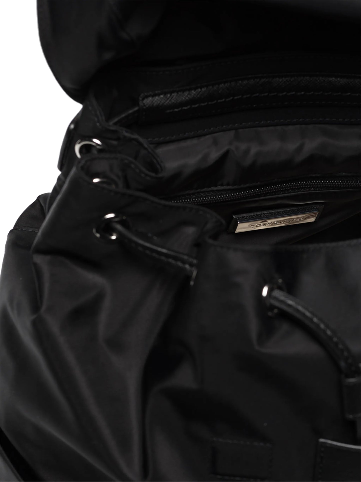 recycled nylon flap backpack