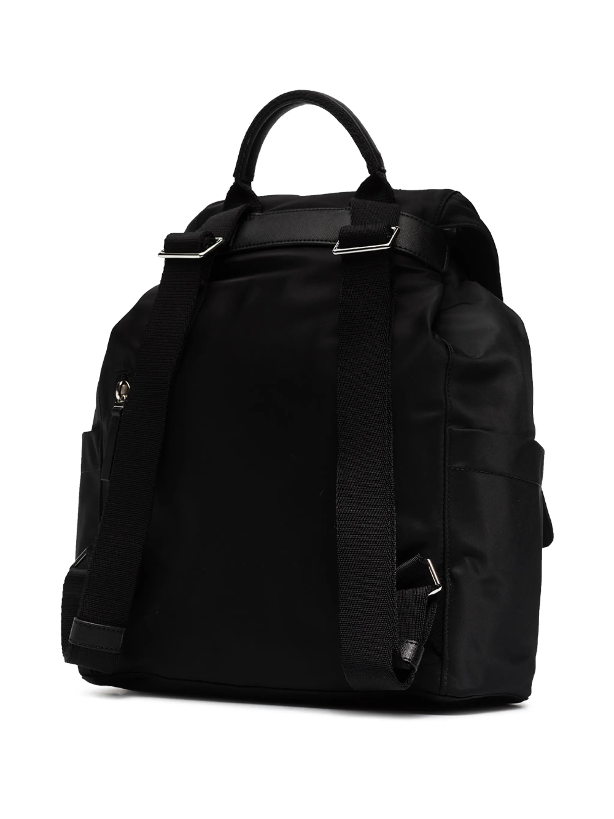 recycled nylon flap backpack