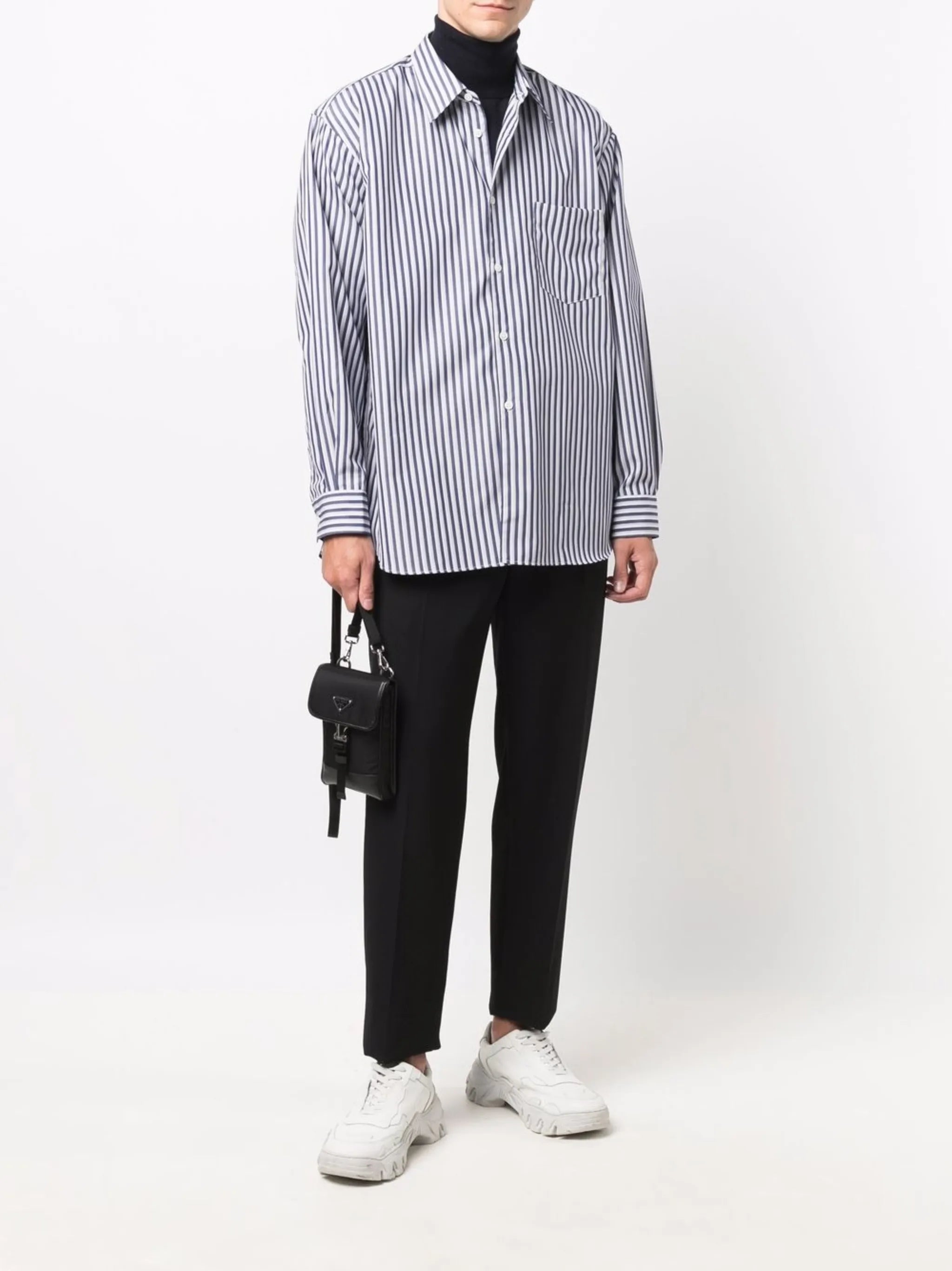 oversized striped shirt