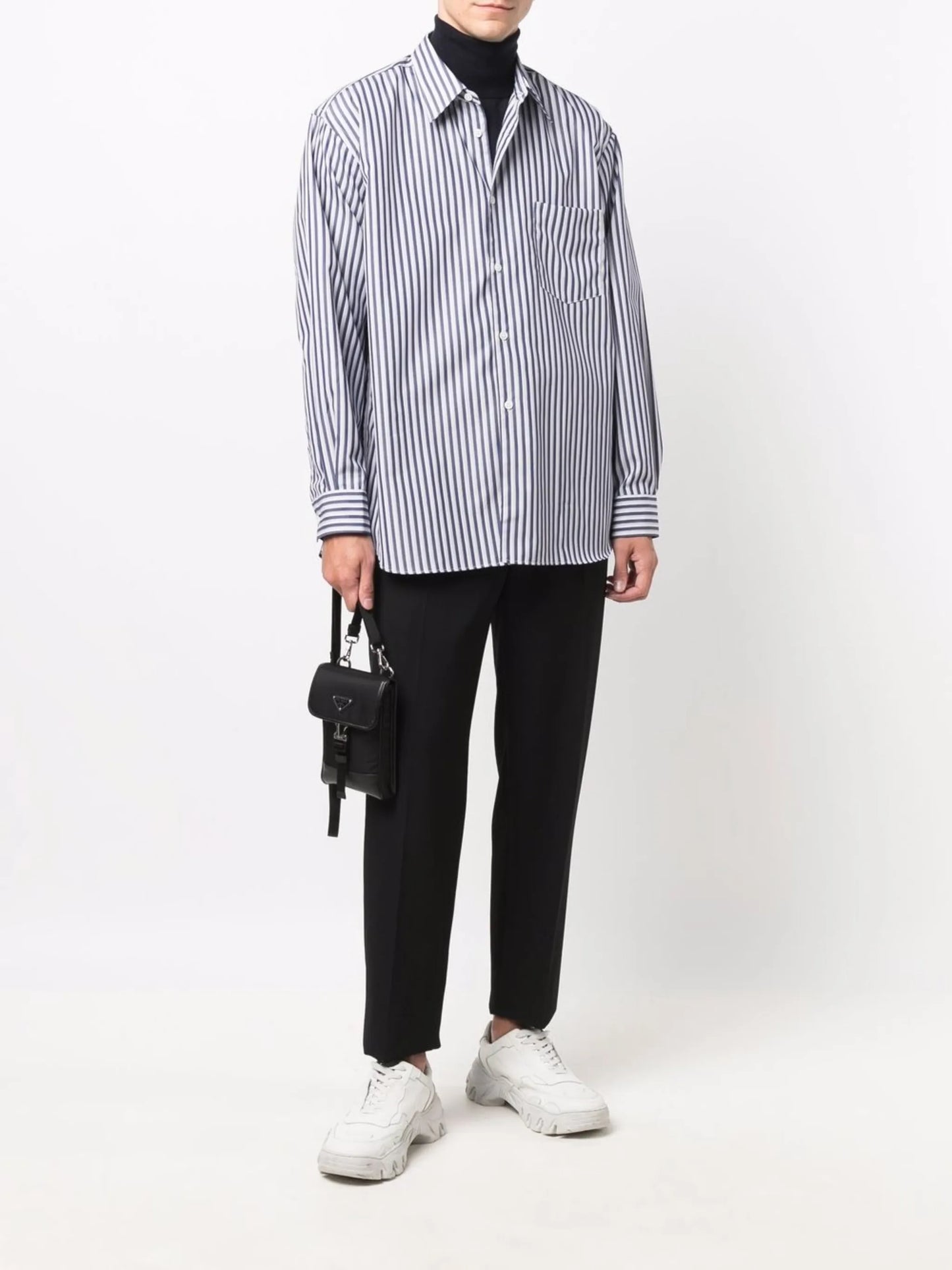 oversized striped shirt