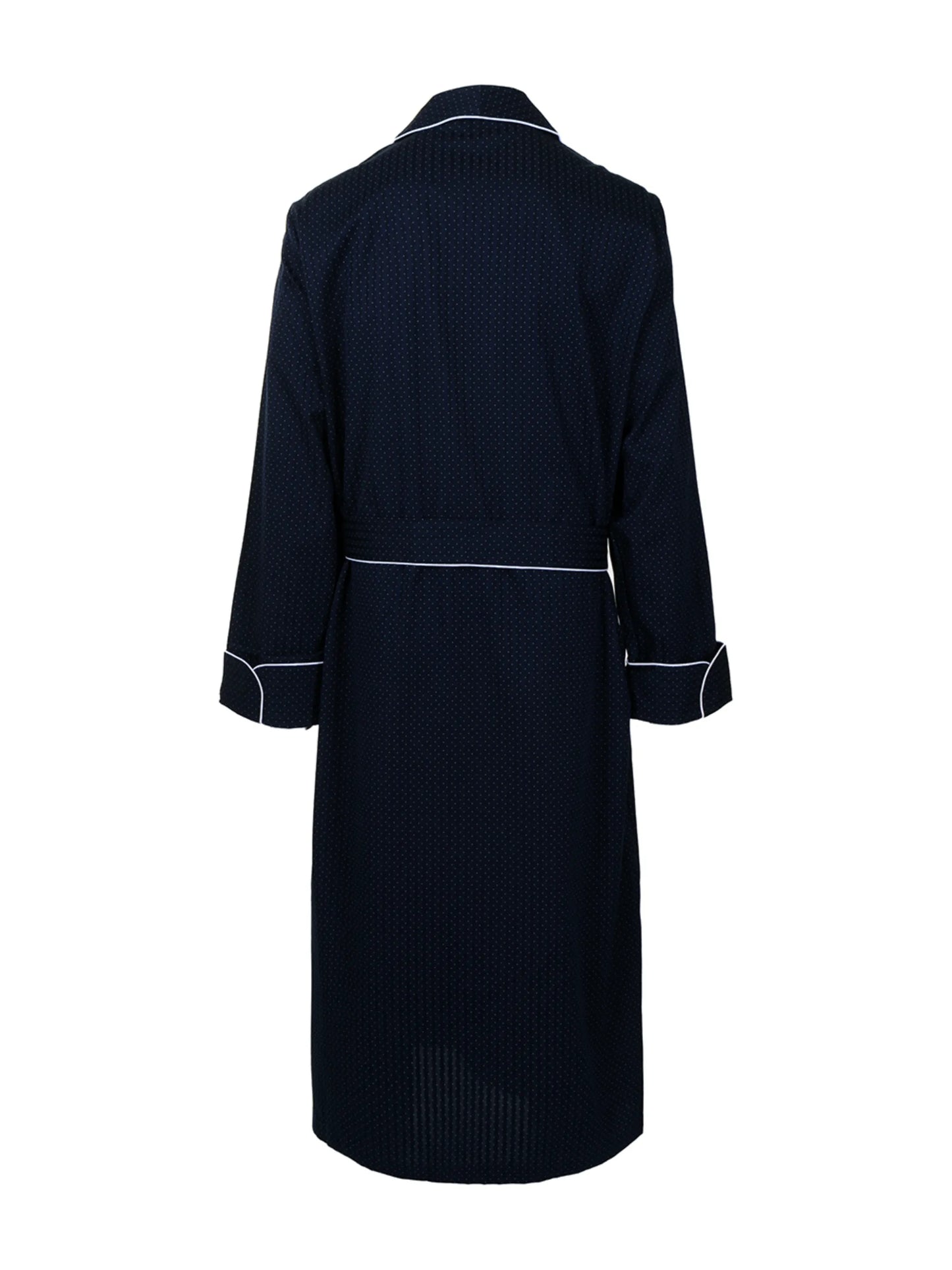 polka-dot tie-waist robe