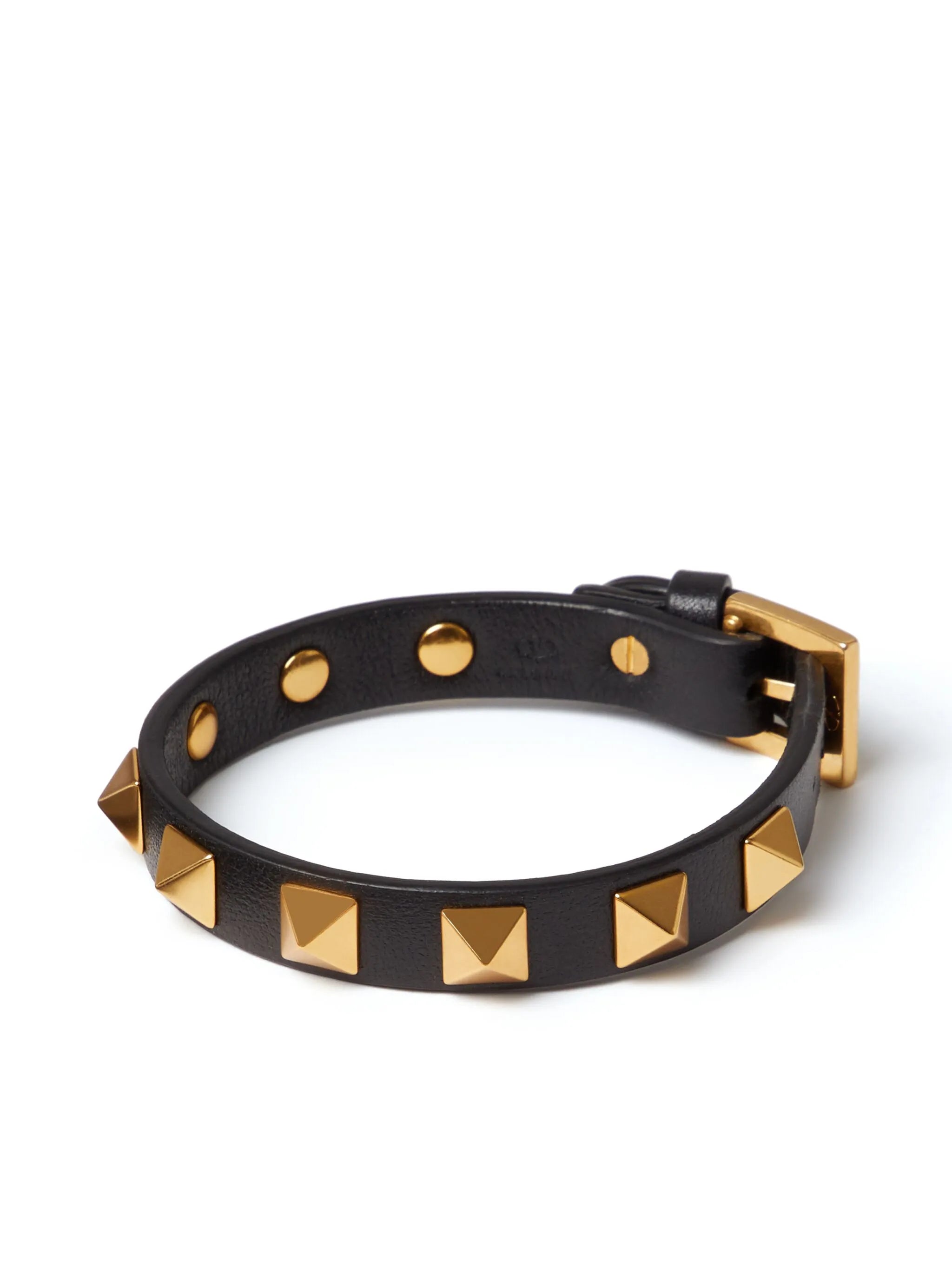 Rockstud leather bracelet