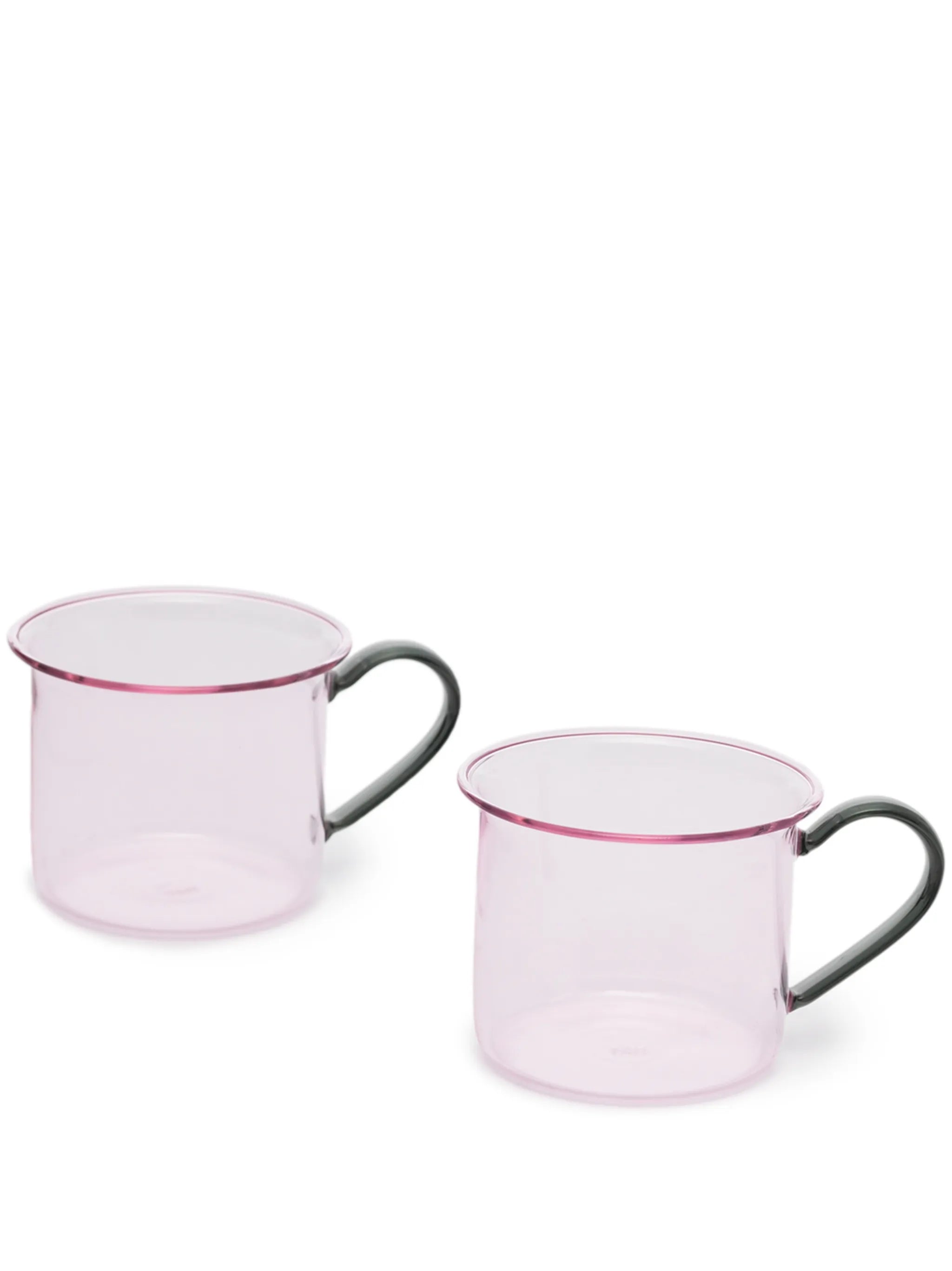 Borosilicate set-of-two glass mugs (230ml)