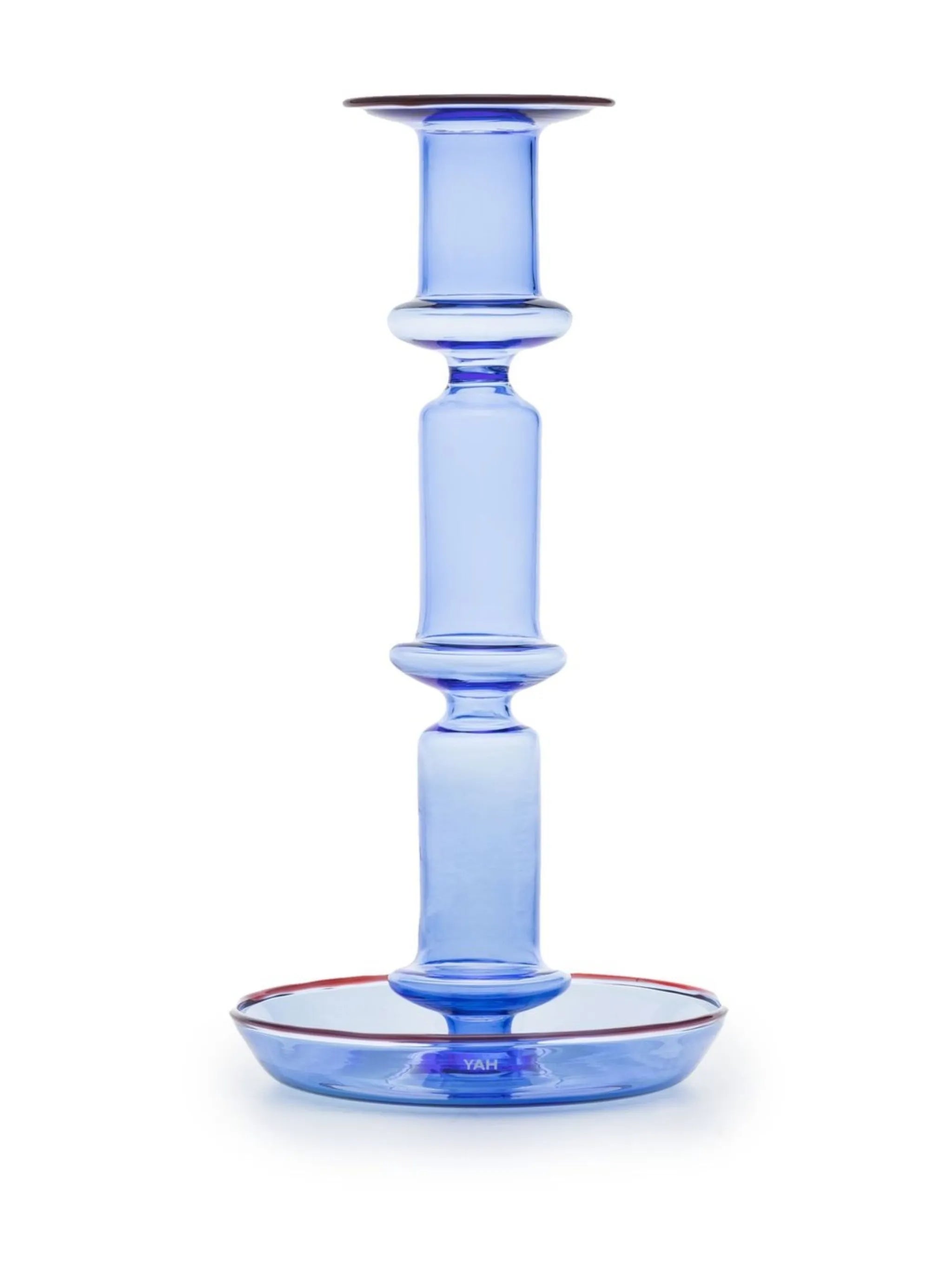 Flare tall glass candleholder
