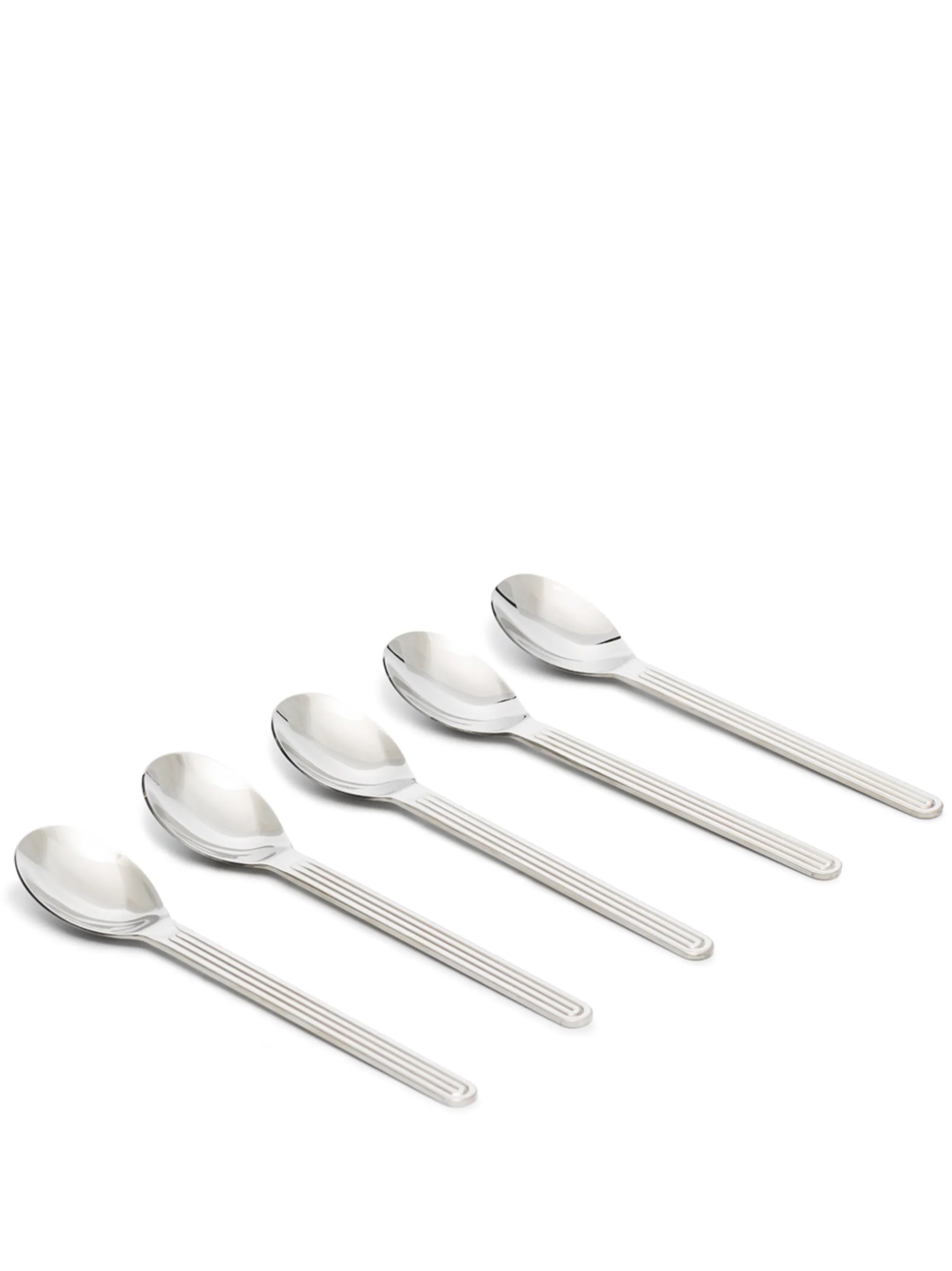 Sunday textured set-of-five spoons