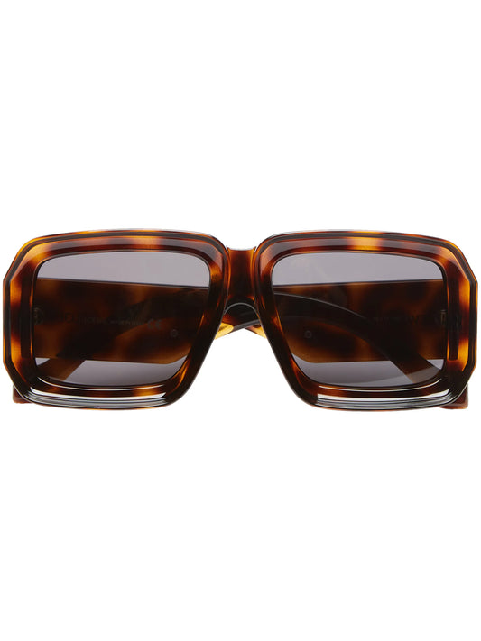 Paula's Ibiza tortoiseshell rectangle-frame sunglasses