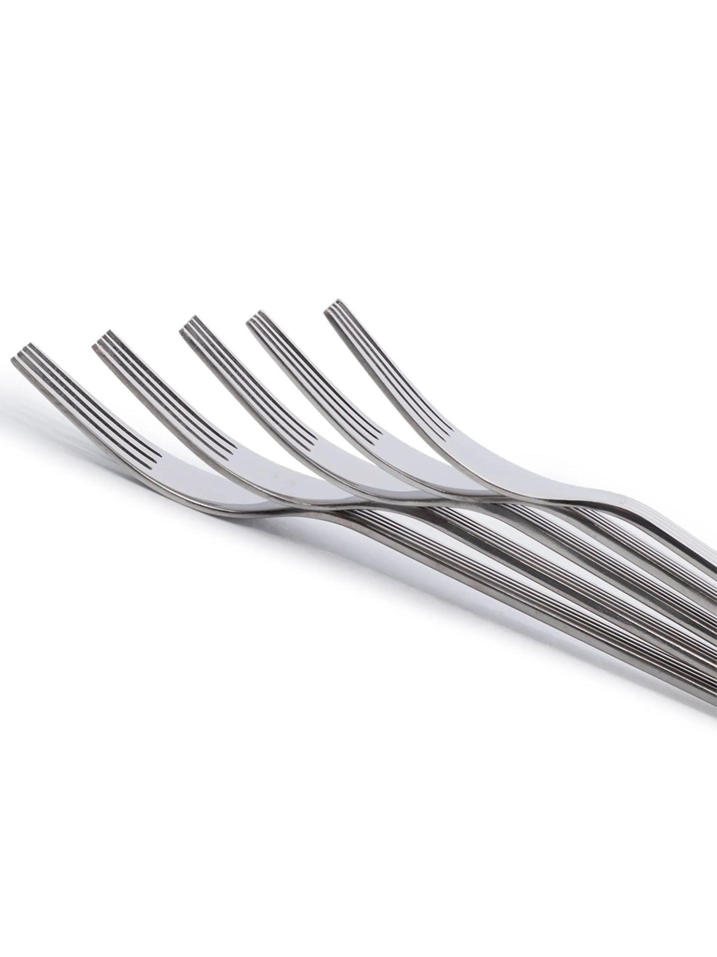 set of 5 ribbed forks