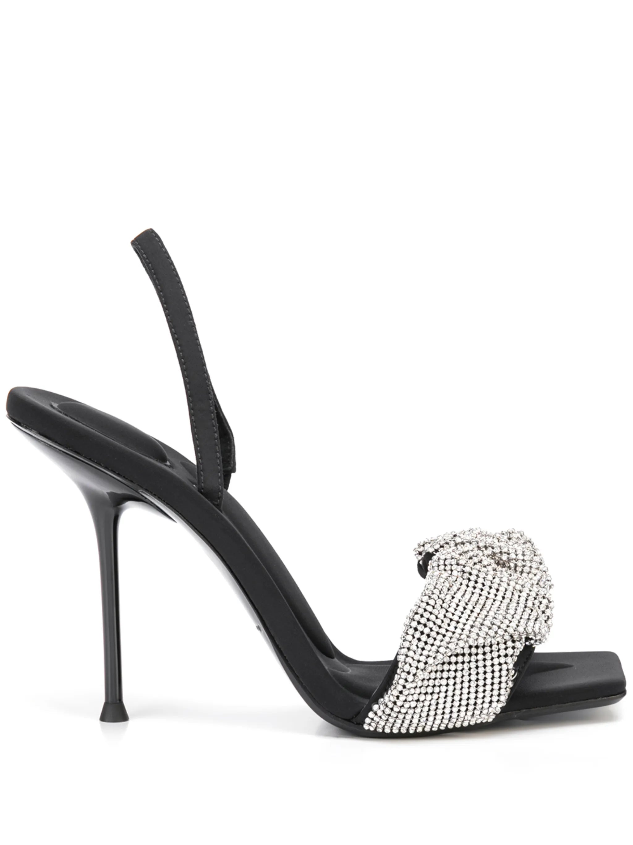 ruched strap slingback sandals