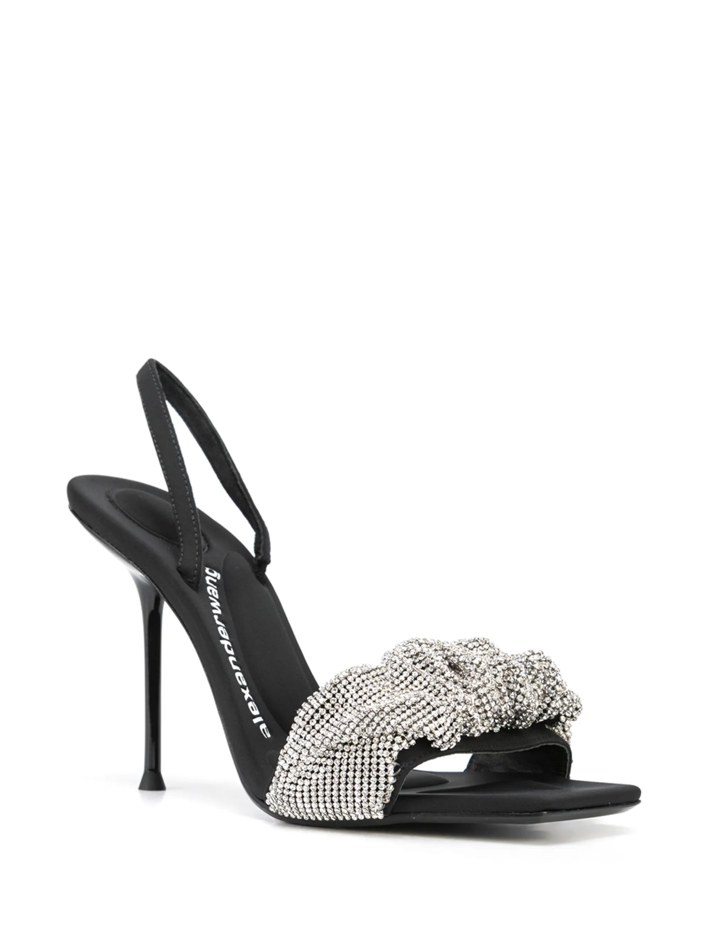 ruched strap slingback sandals