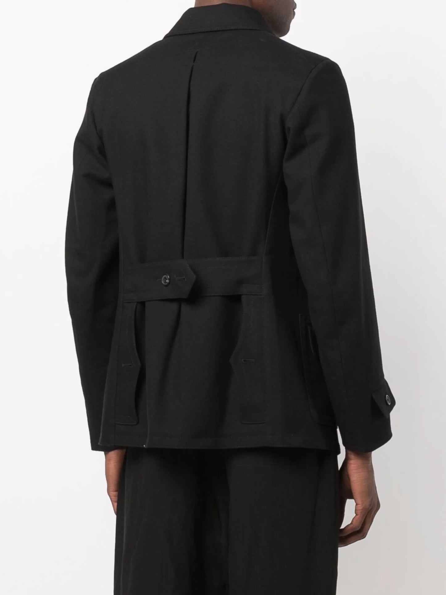 single-breasted denim coat