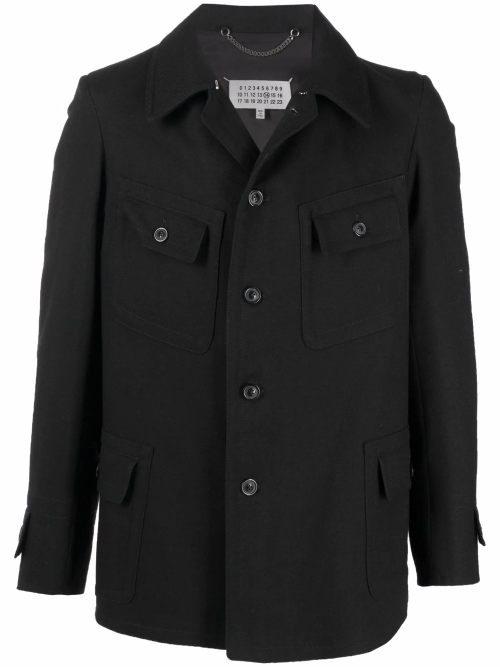 single-breasted denim coat