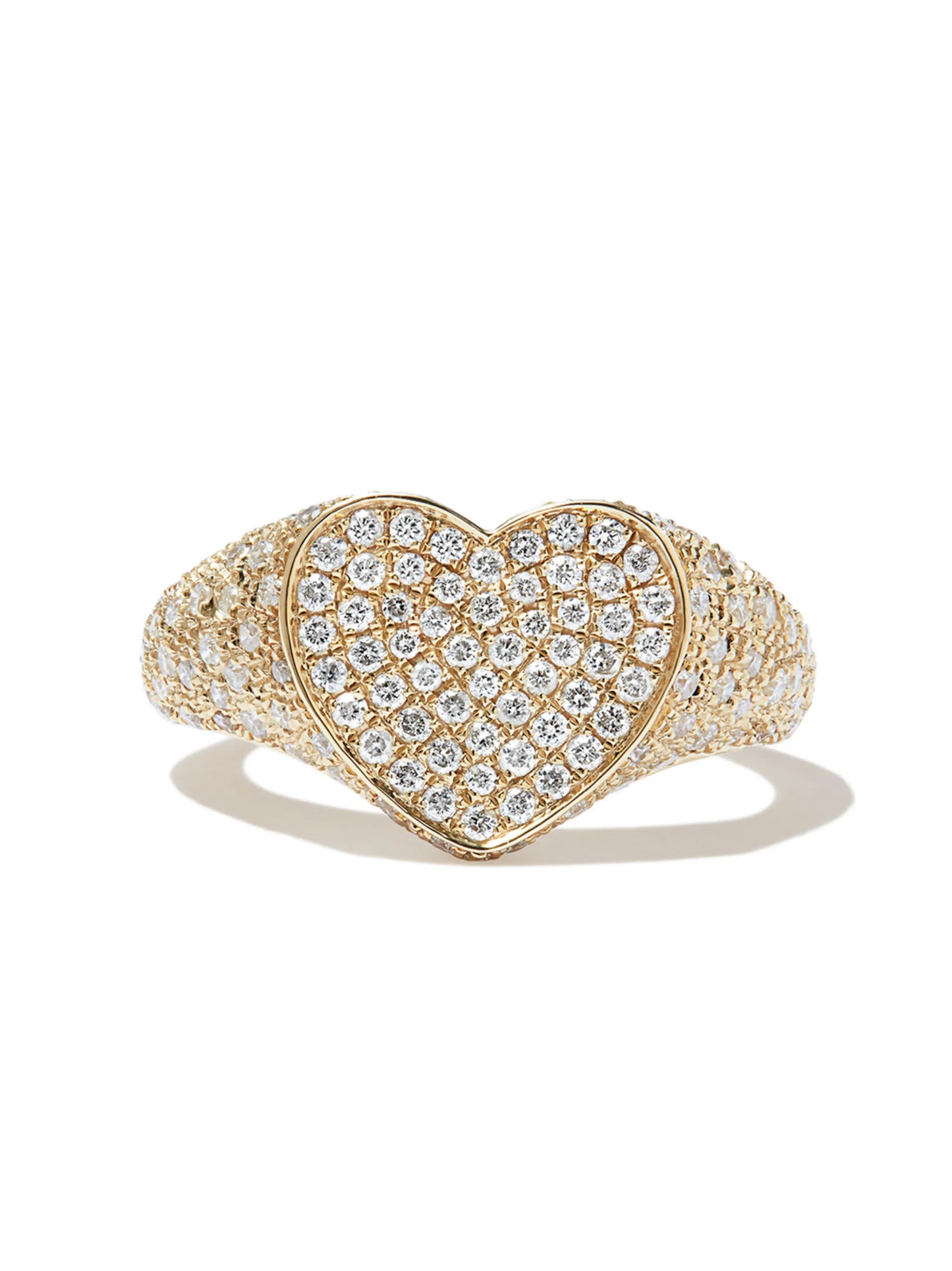 9kt yellow gold Chevalier diamond ring