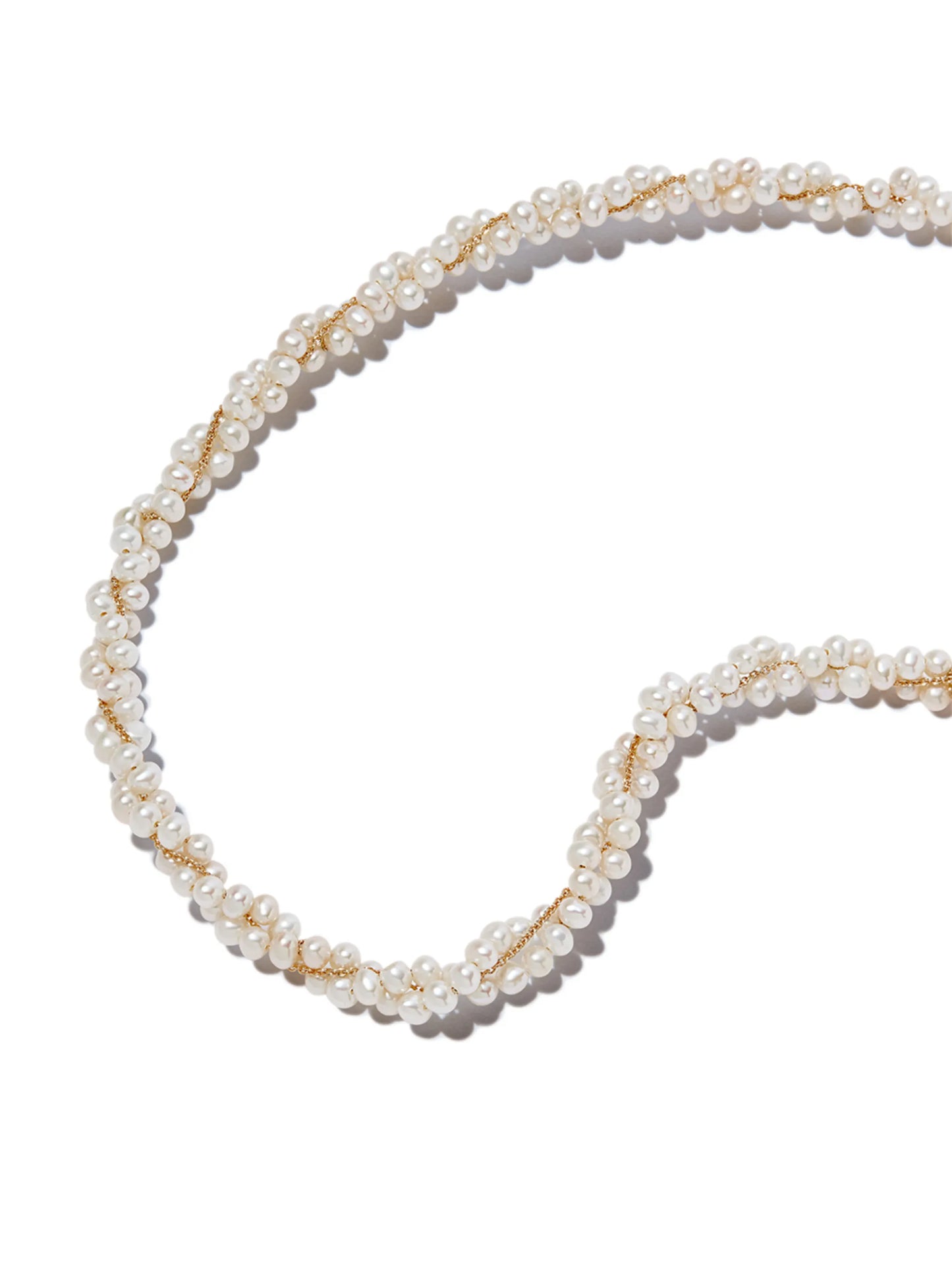 9kt yellow gold pearl necklace