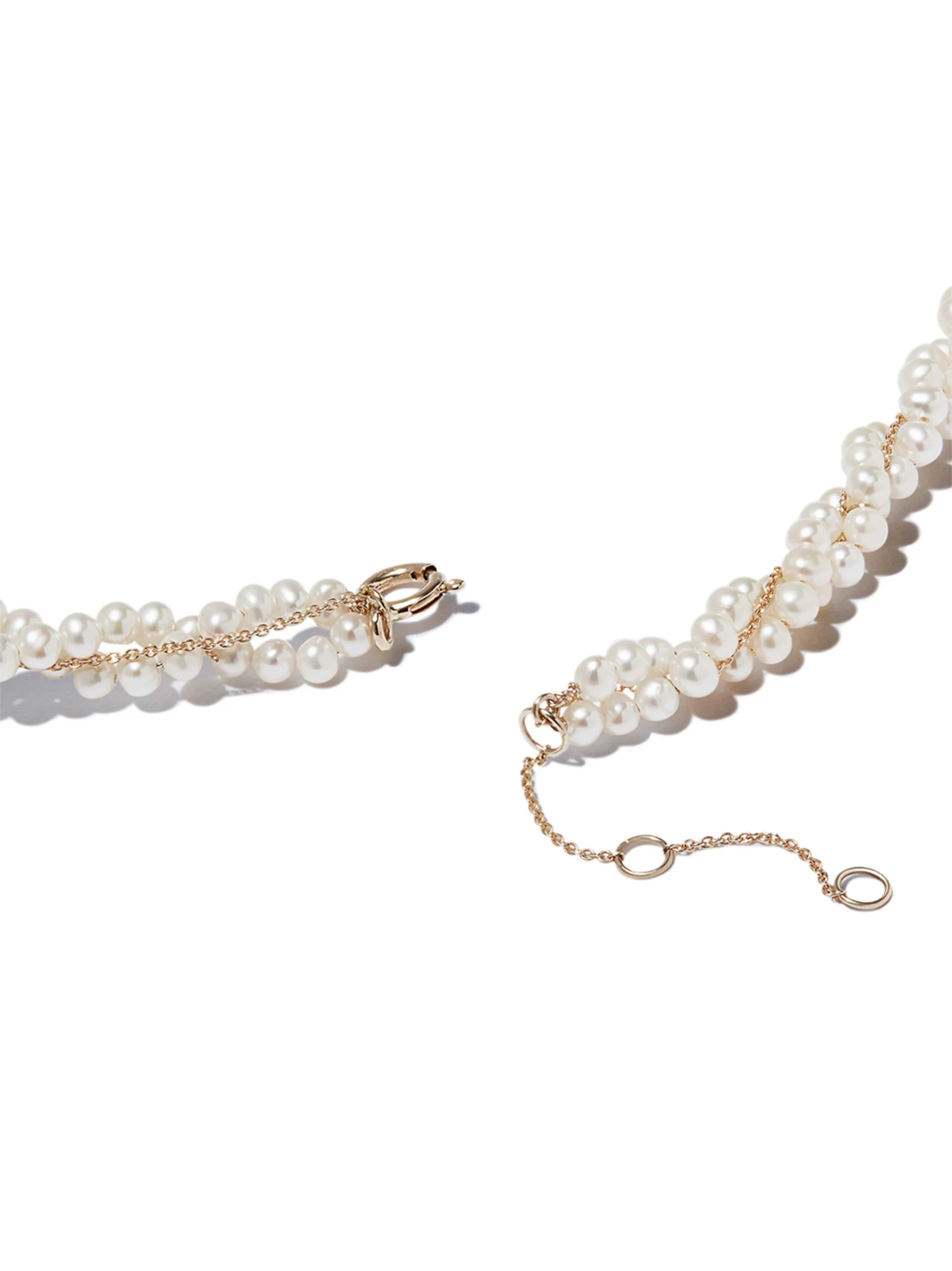 9kt yellow gold pearl necklace
