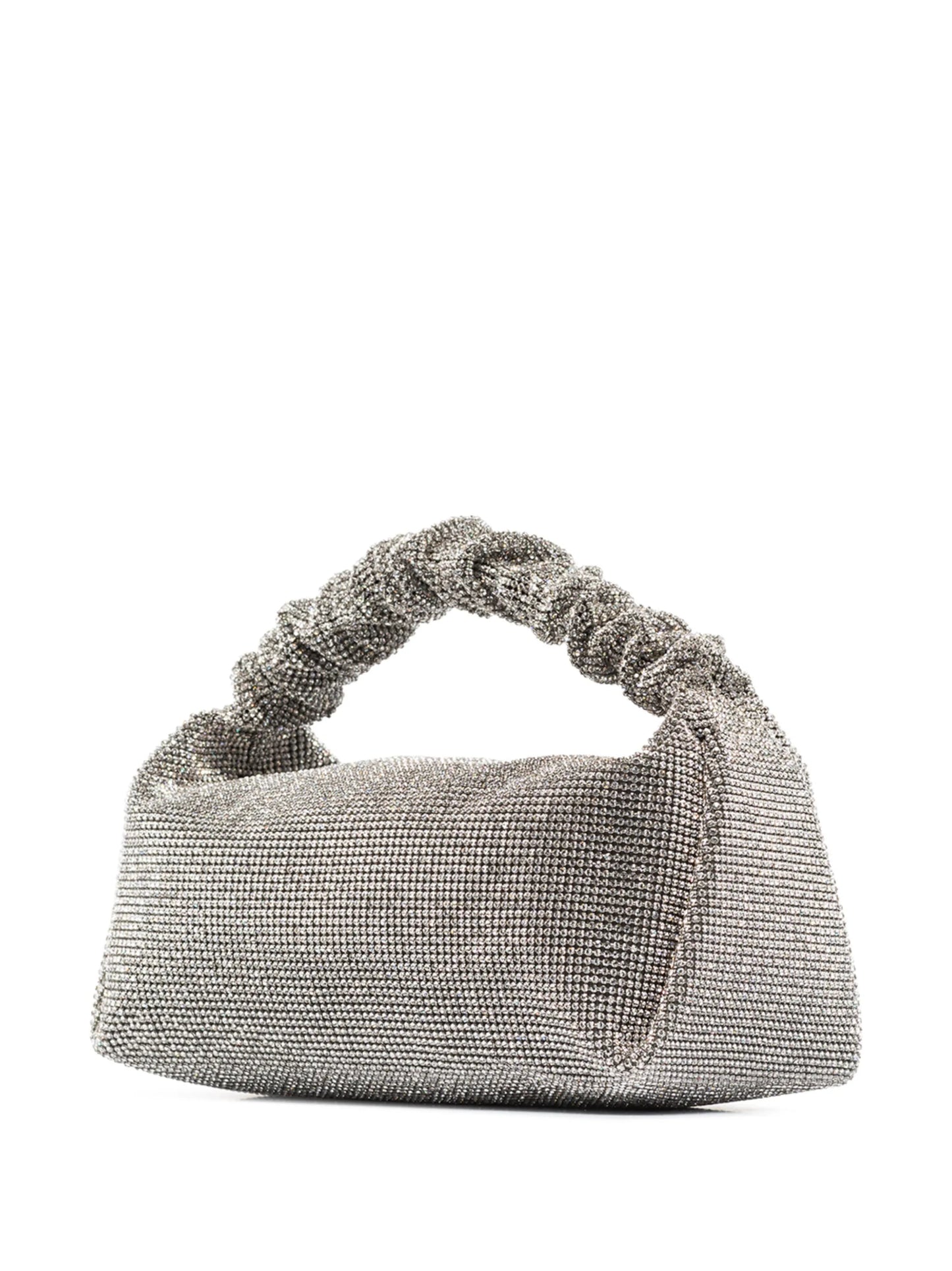 Scrunchie crystal-embellished bag