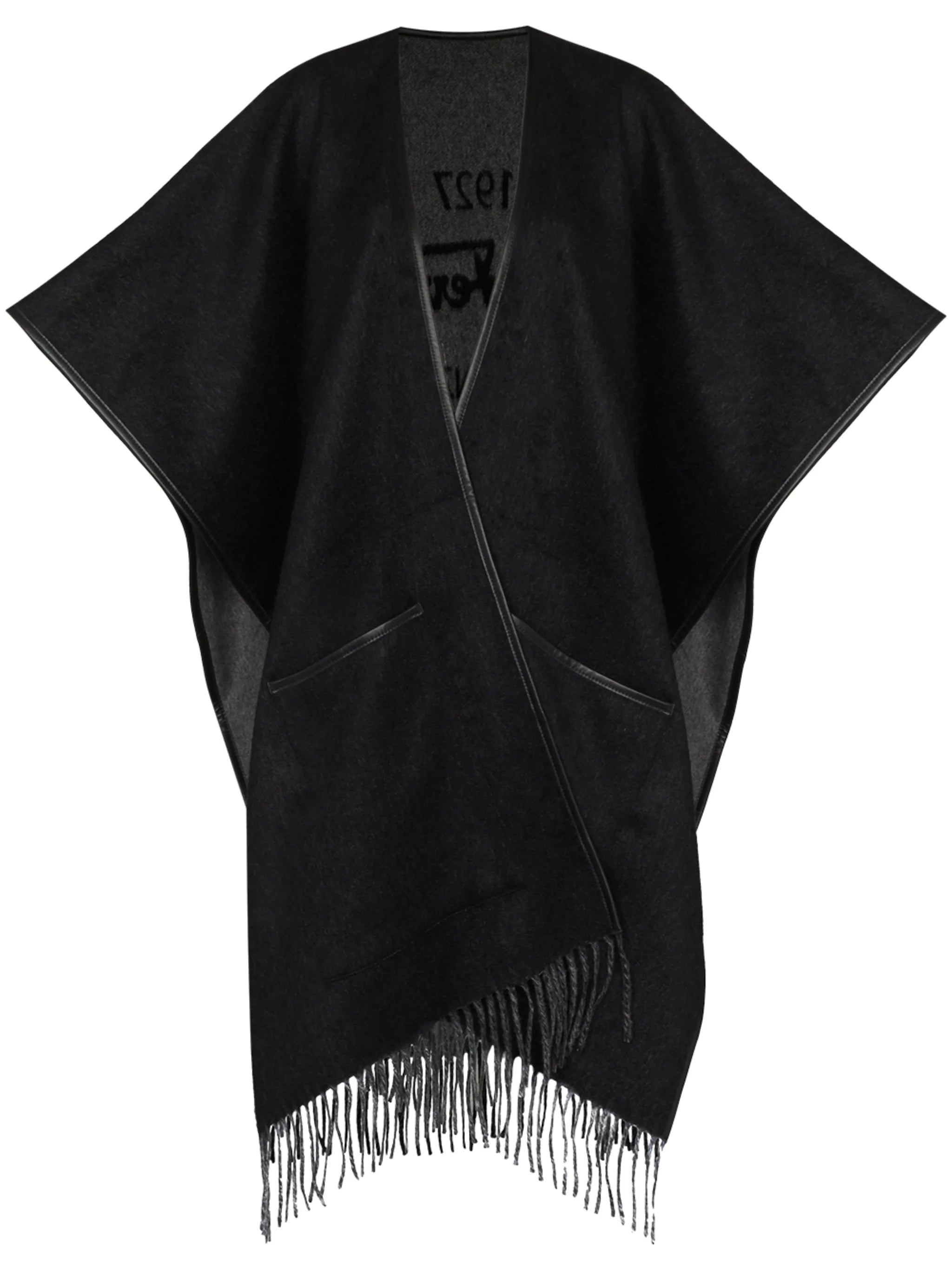 1927 fringed-edge knitted cape
