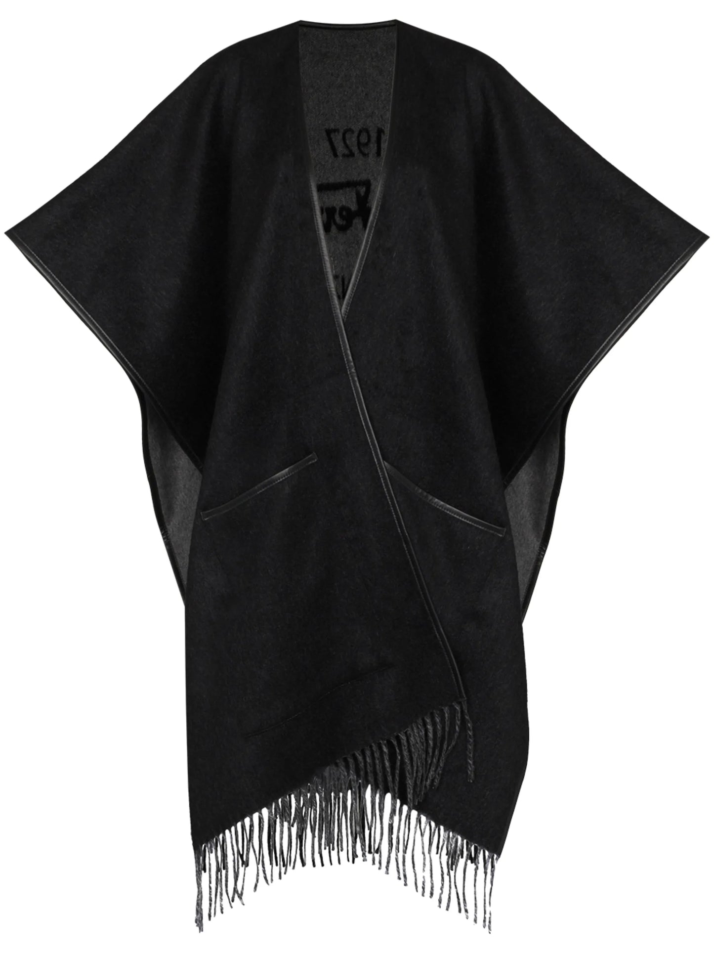 1927 fringed-edge knitted cape