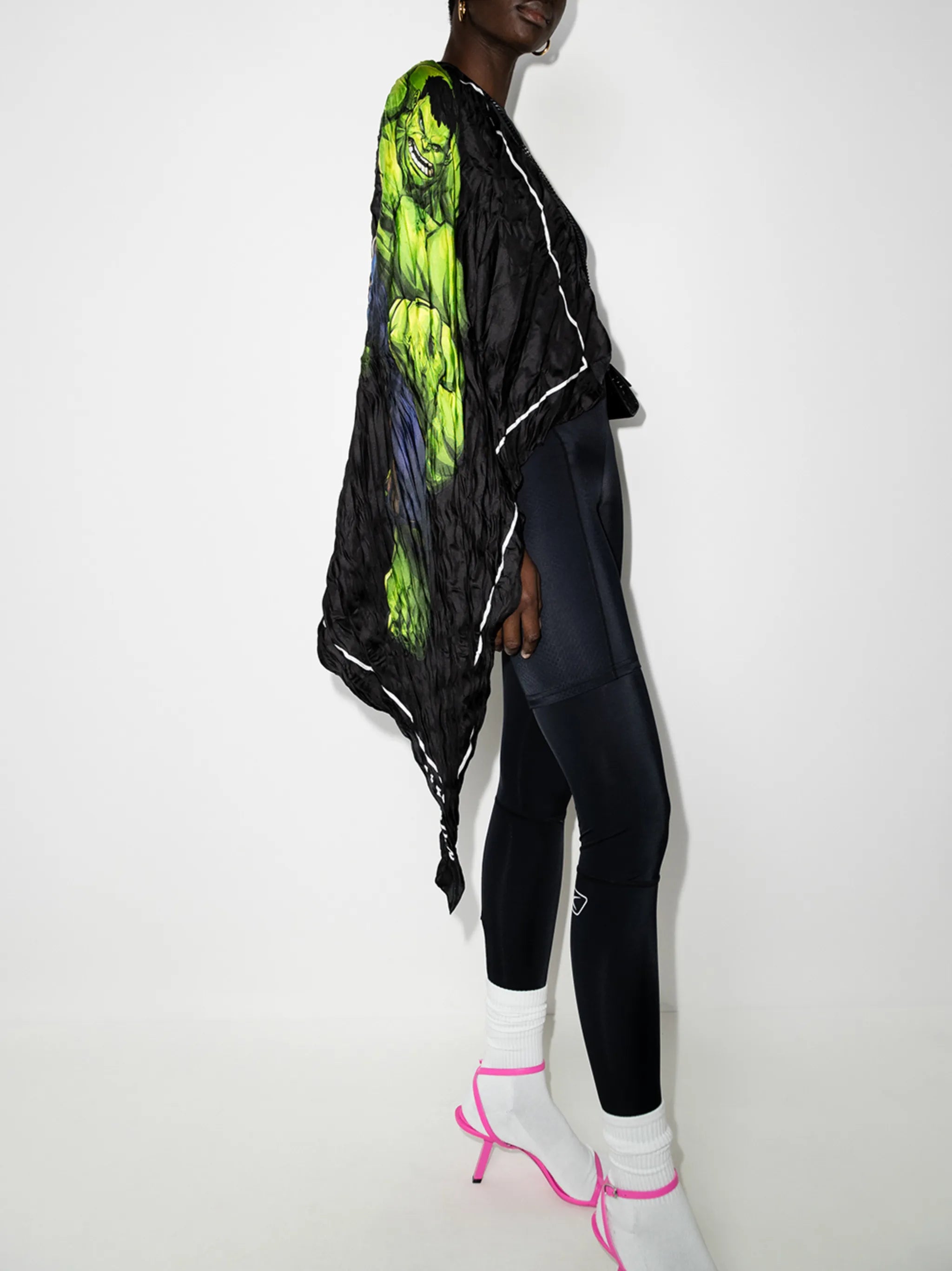 x Hulk crinkled oversized scarf