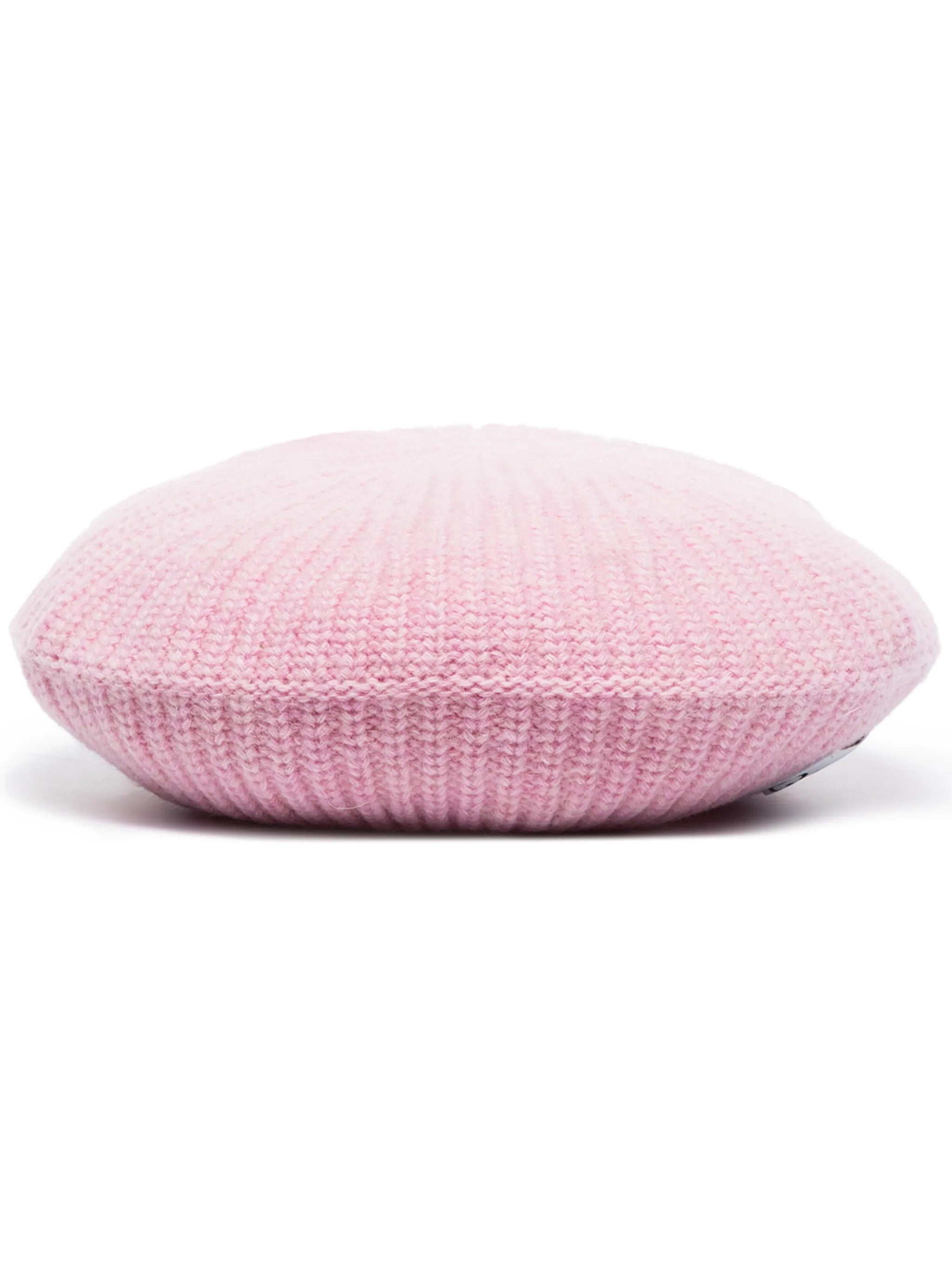 logo-patch knitted beret