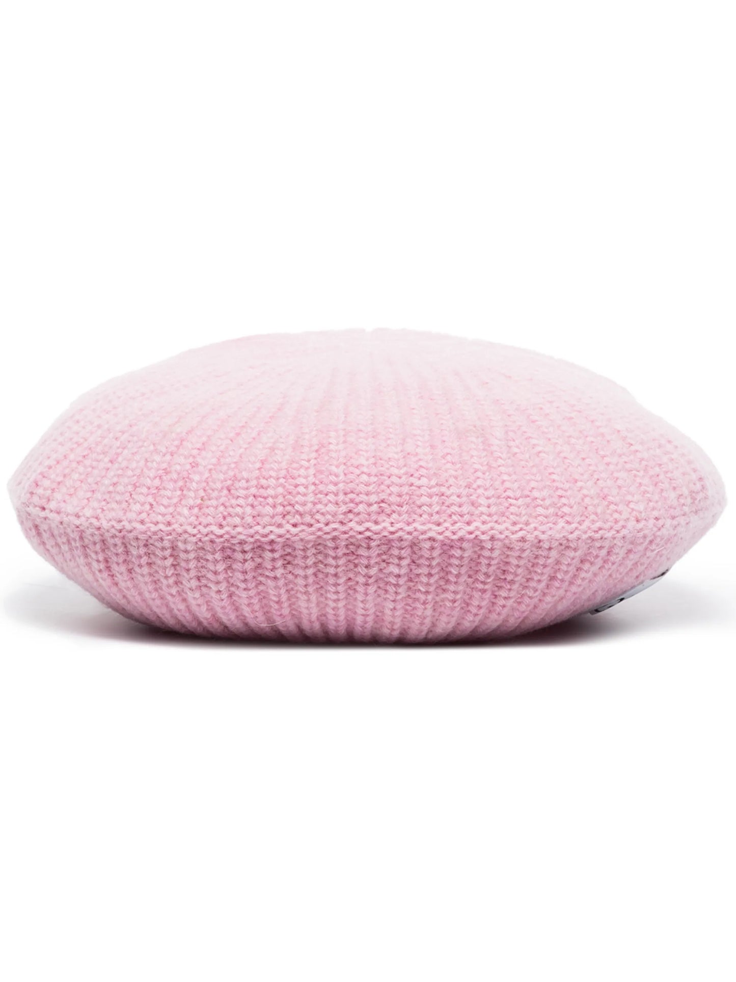 logo-patch knitted beret