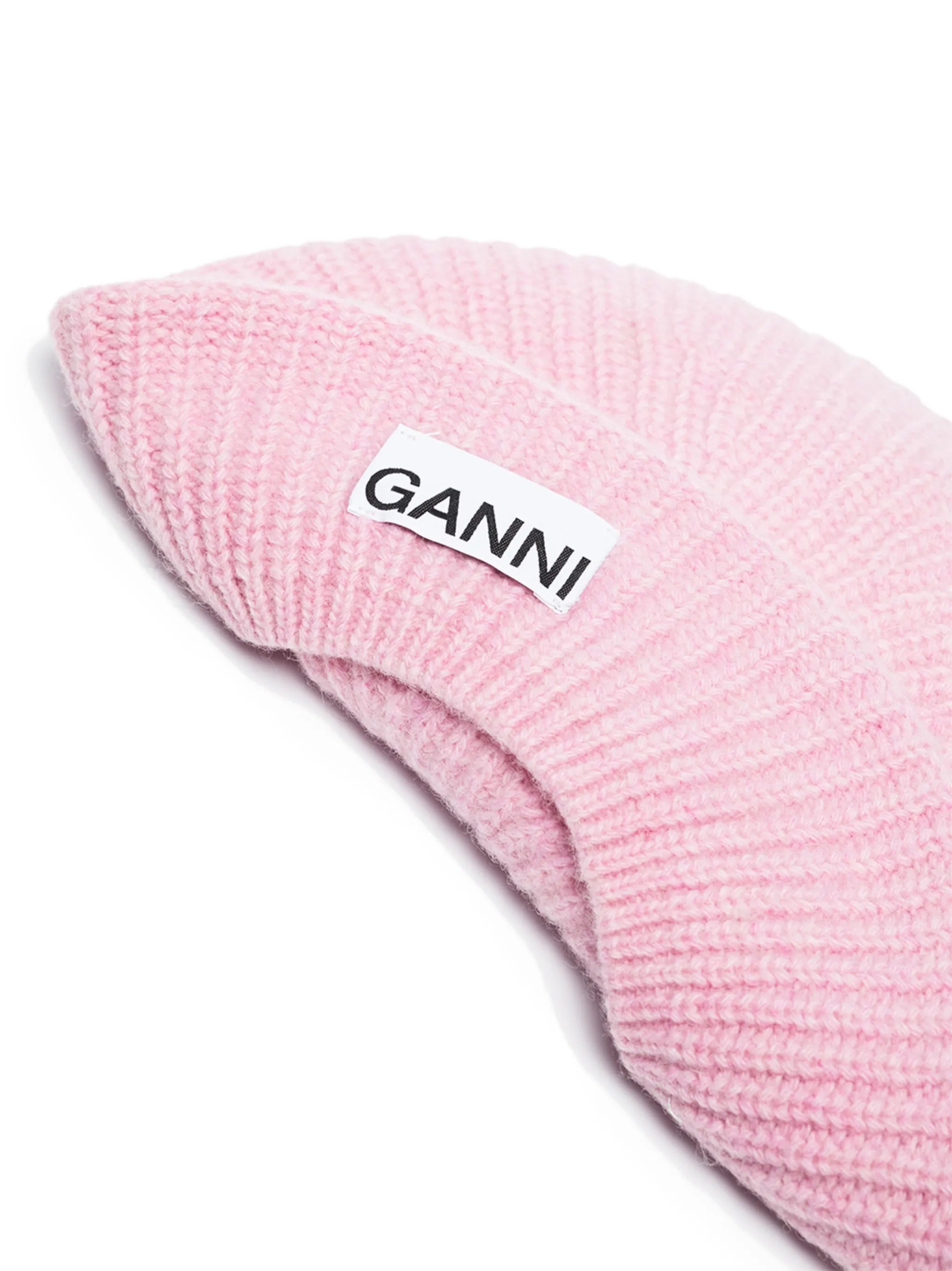 logo-patch knitted beret