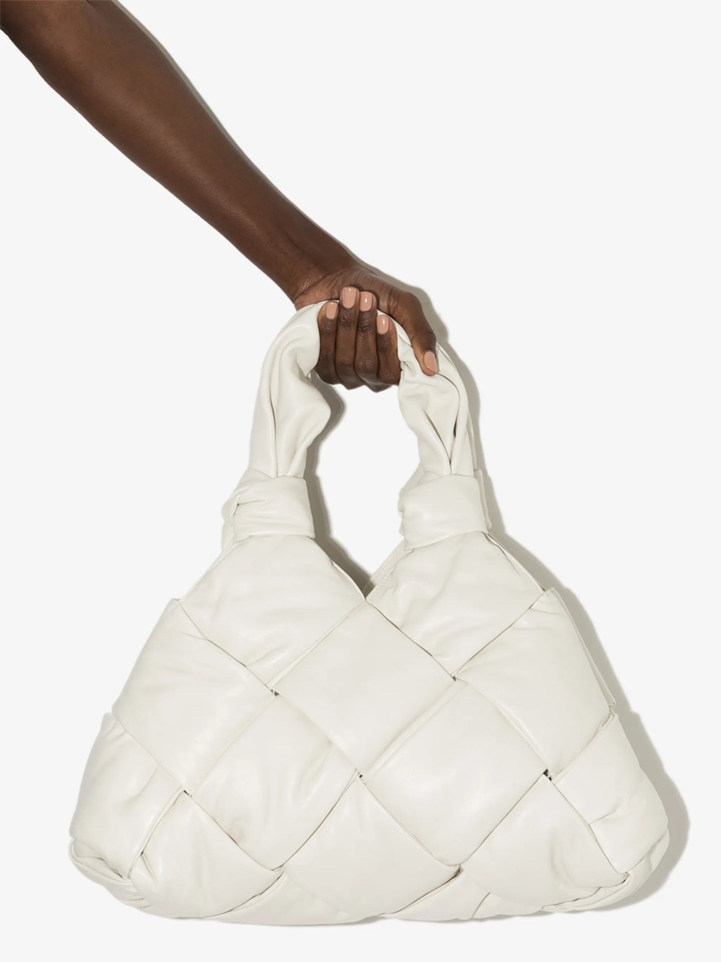 Padded Lock intrecciato tote bag