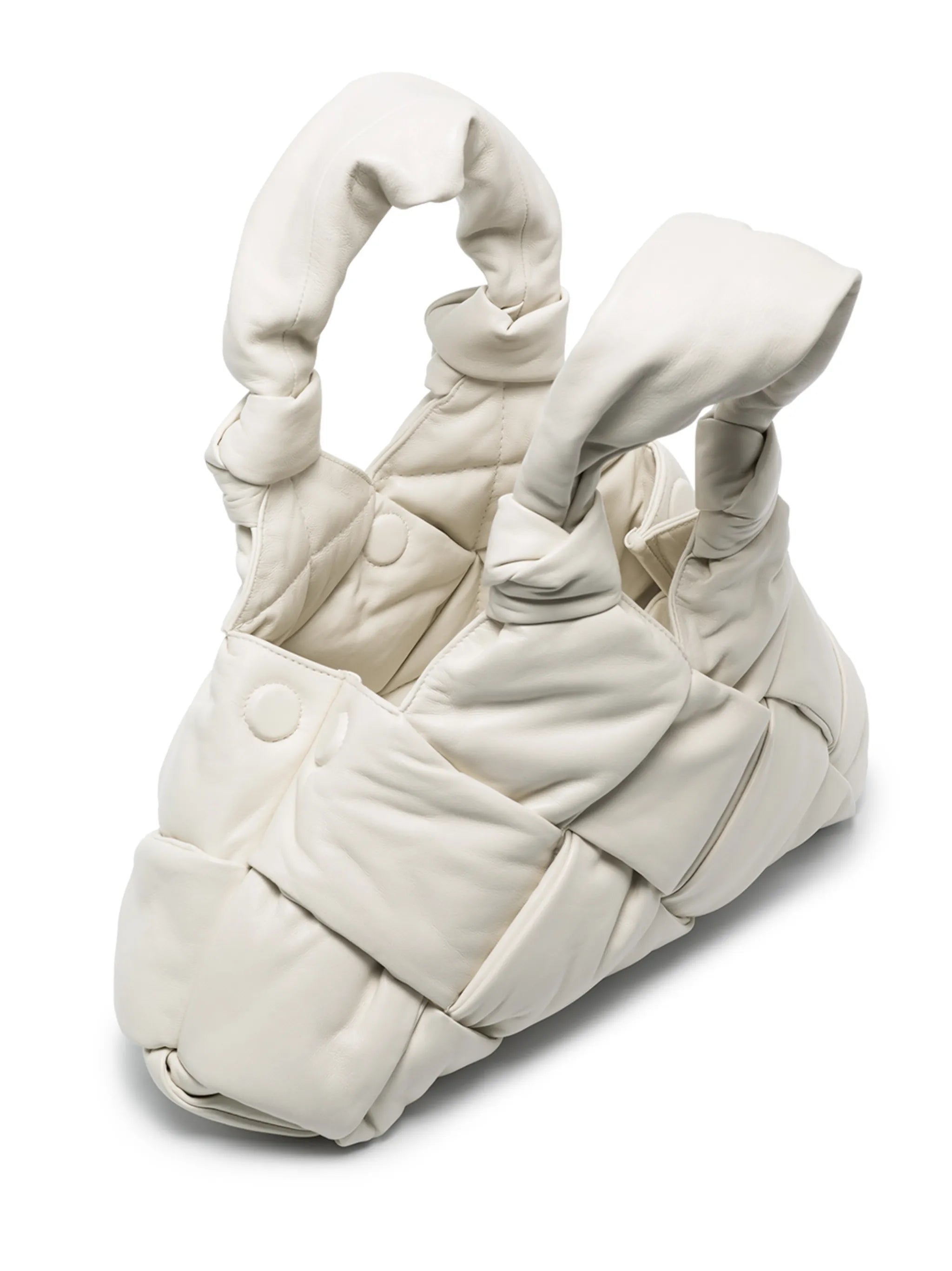 Padded Lock intrecciato tote bag