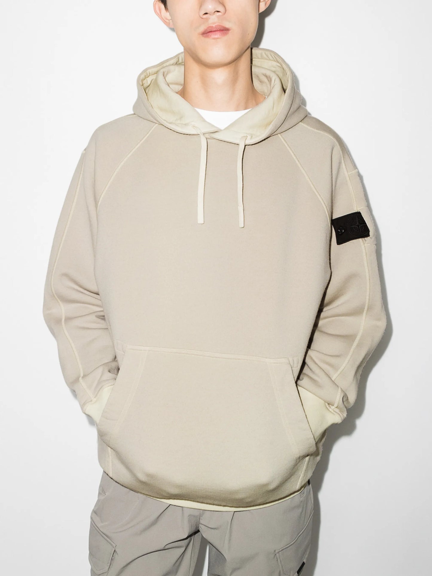 logo-patch long-sleeve hoodie