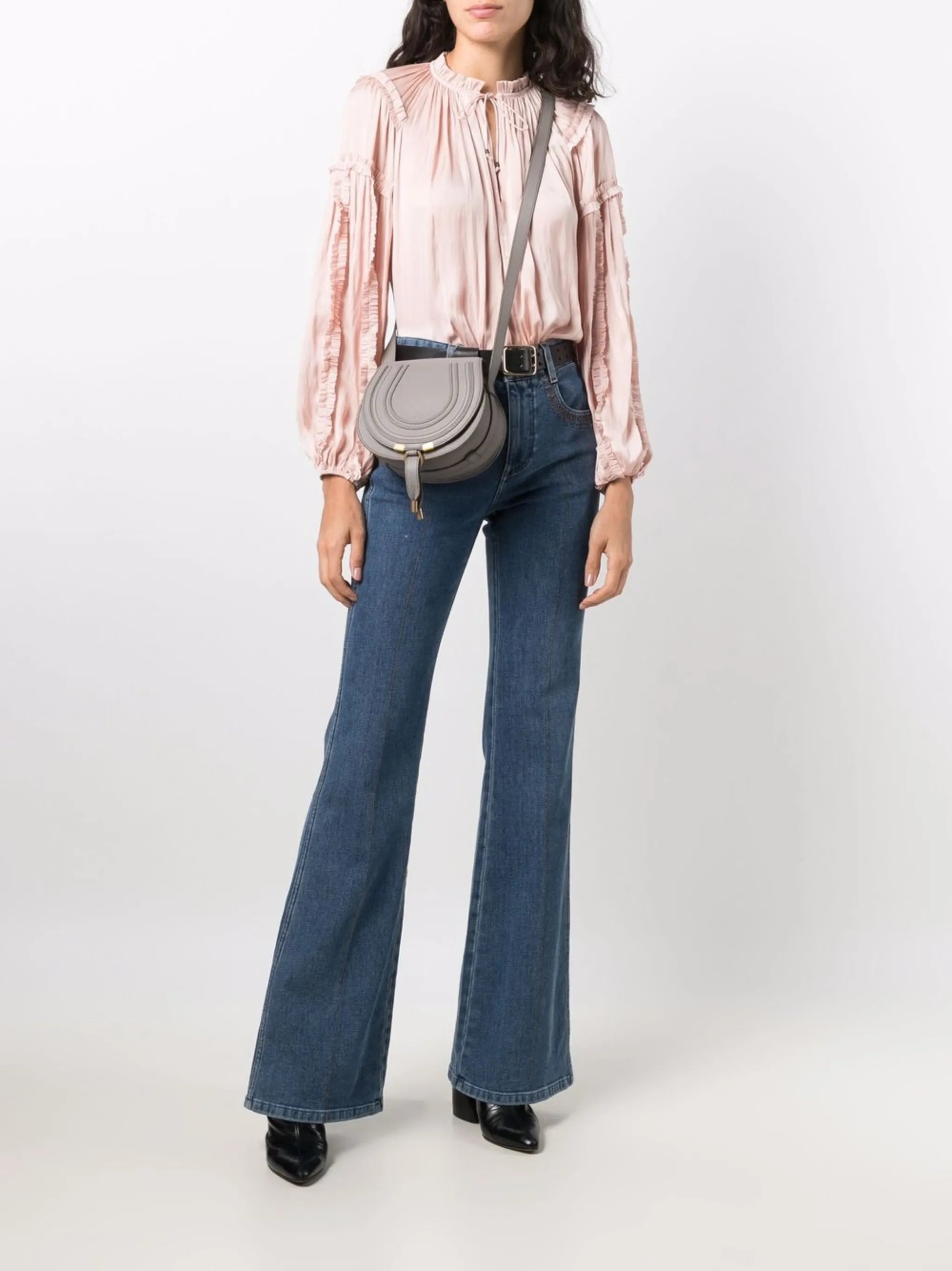 Marcie logo-embossed crossbody bag